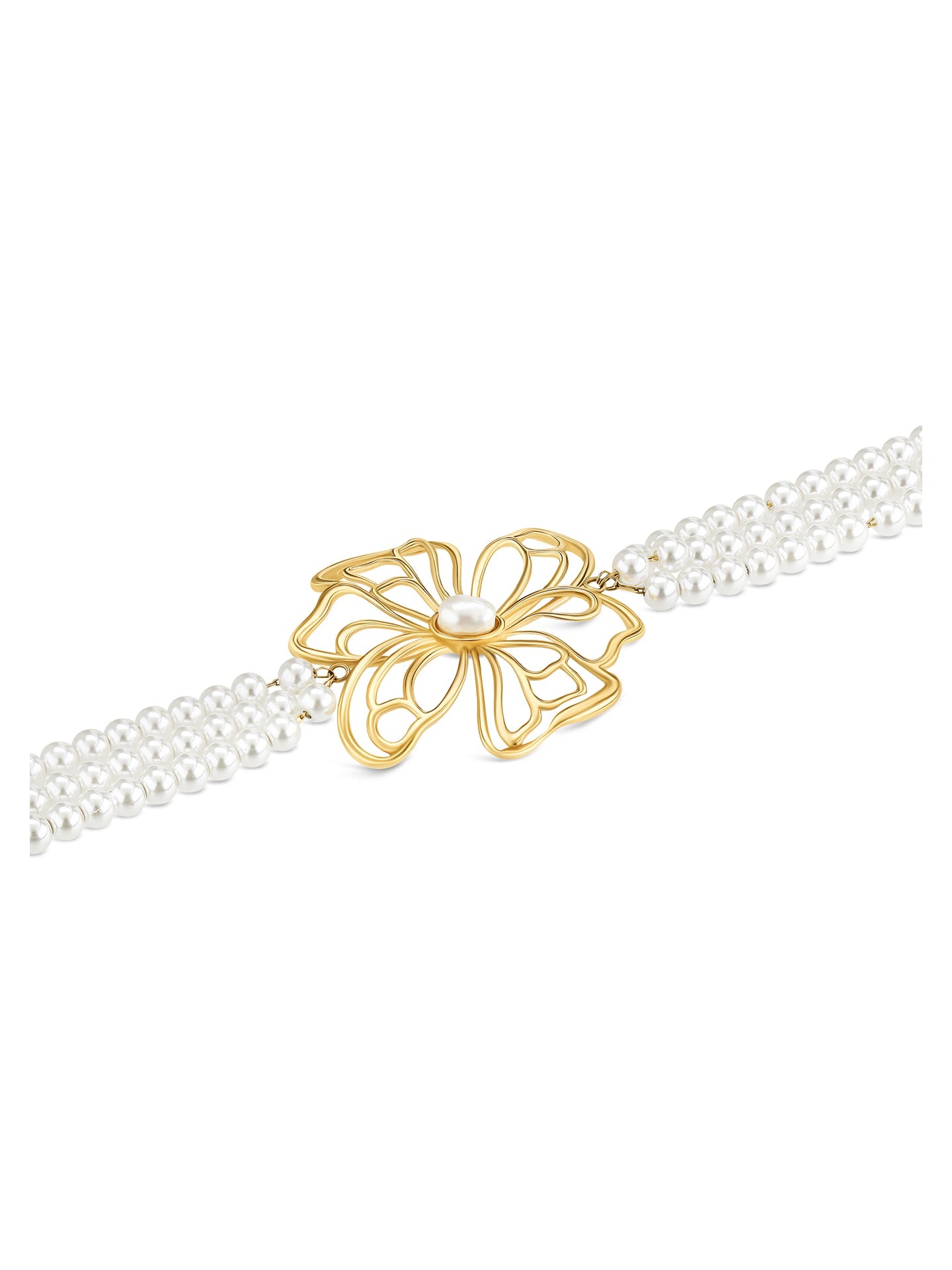 Ana Joalheiros - Colares Femininos - Colar One Margot Petal Gold OJATN07D Petala