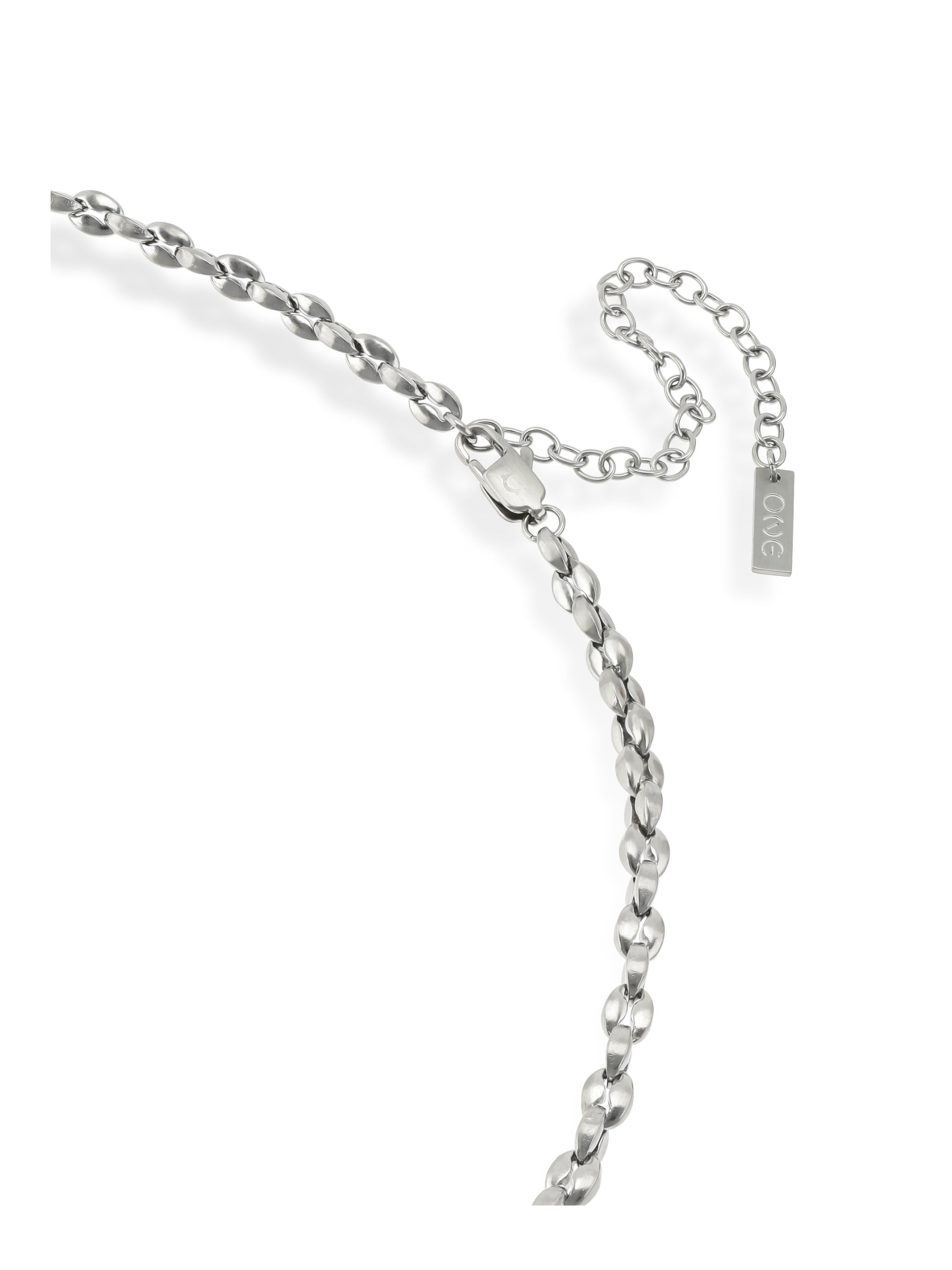 Ana Joalheiros - Colares Prateado - Colar Prateado One Men Iron Steel OAMN5102SS