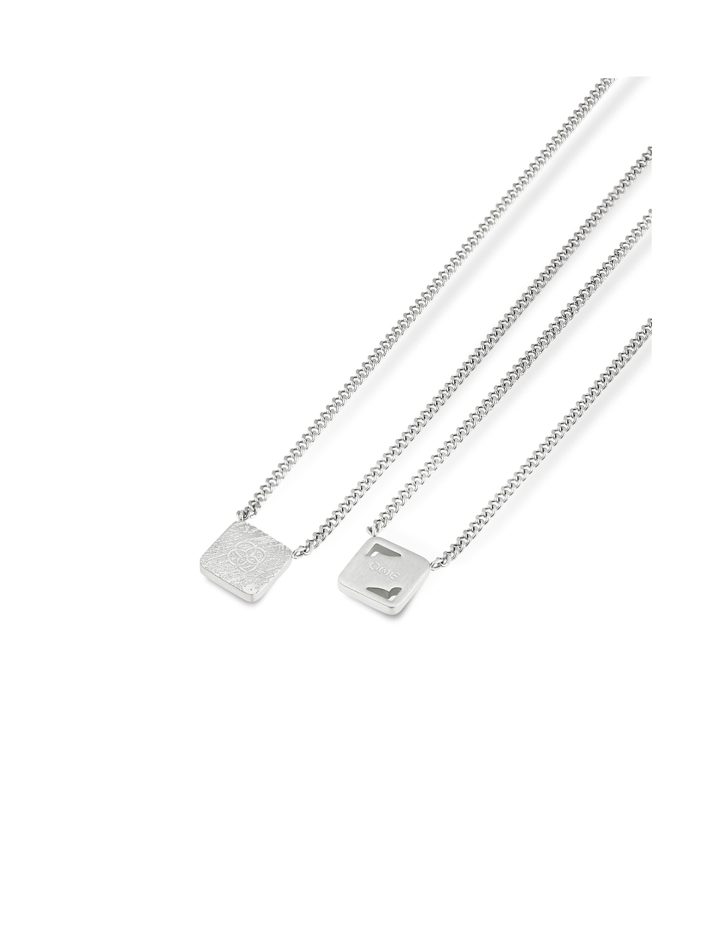 Ana Joalheiros - Colares Prateados - Colar Prateados One Colar Escapulario One Men Shield Steel OAMN5105SS conjunto
