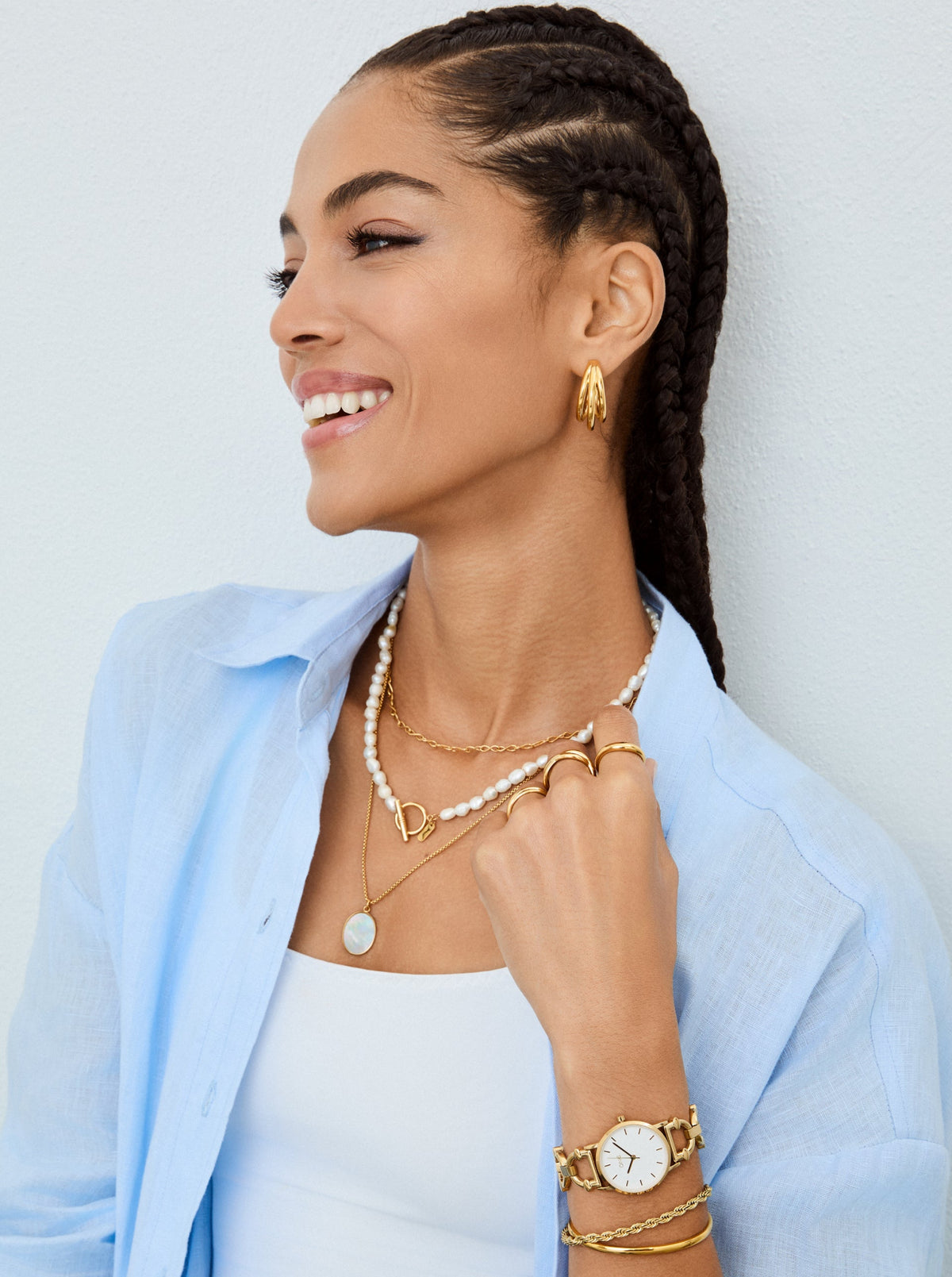 Ana Joalheiros - Colares Dourados - Colar Dourado One Neckmess Aura Golden OJNN53G 