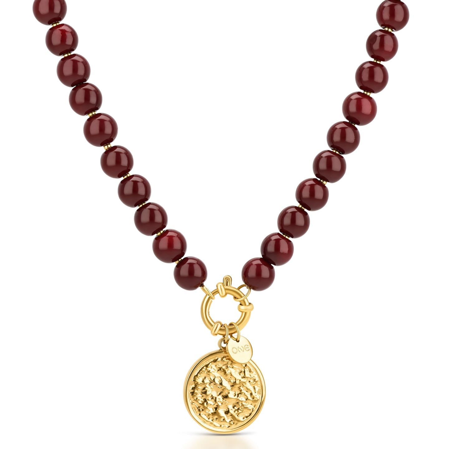 Ana Joalheiros - Colares Dourados - Colar Dourado One Neckmess Carmela Red Flame OJNN103G 