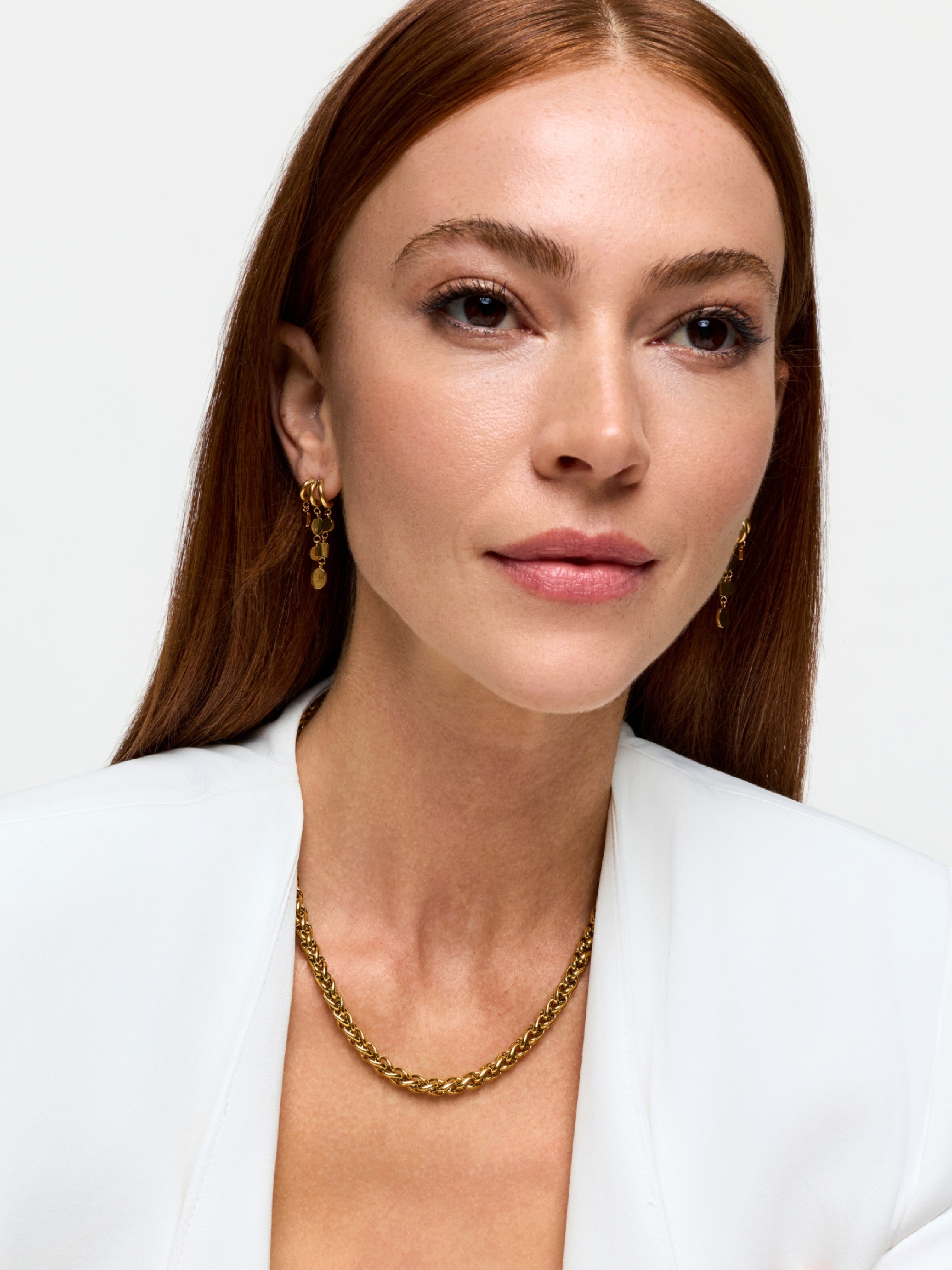 Ana Joalheiros - Colar Coração - Colar One Neckmess Fever Golden OJNN90G  conjunto