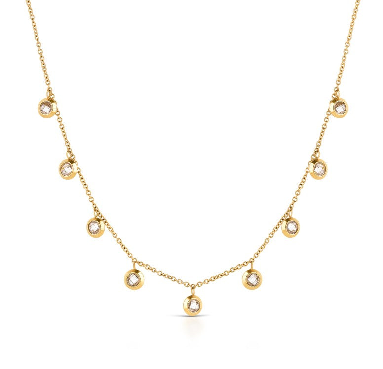 Ana Joalheiros - Colares Dourados - Colar Dourado One Neckmess Glow Golden OJNN77G Zirconia