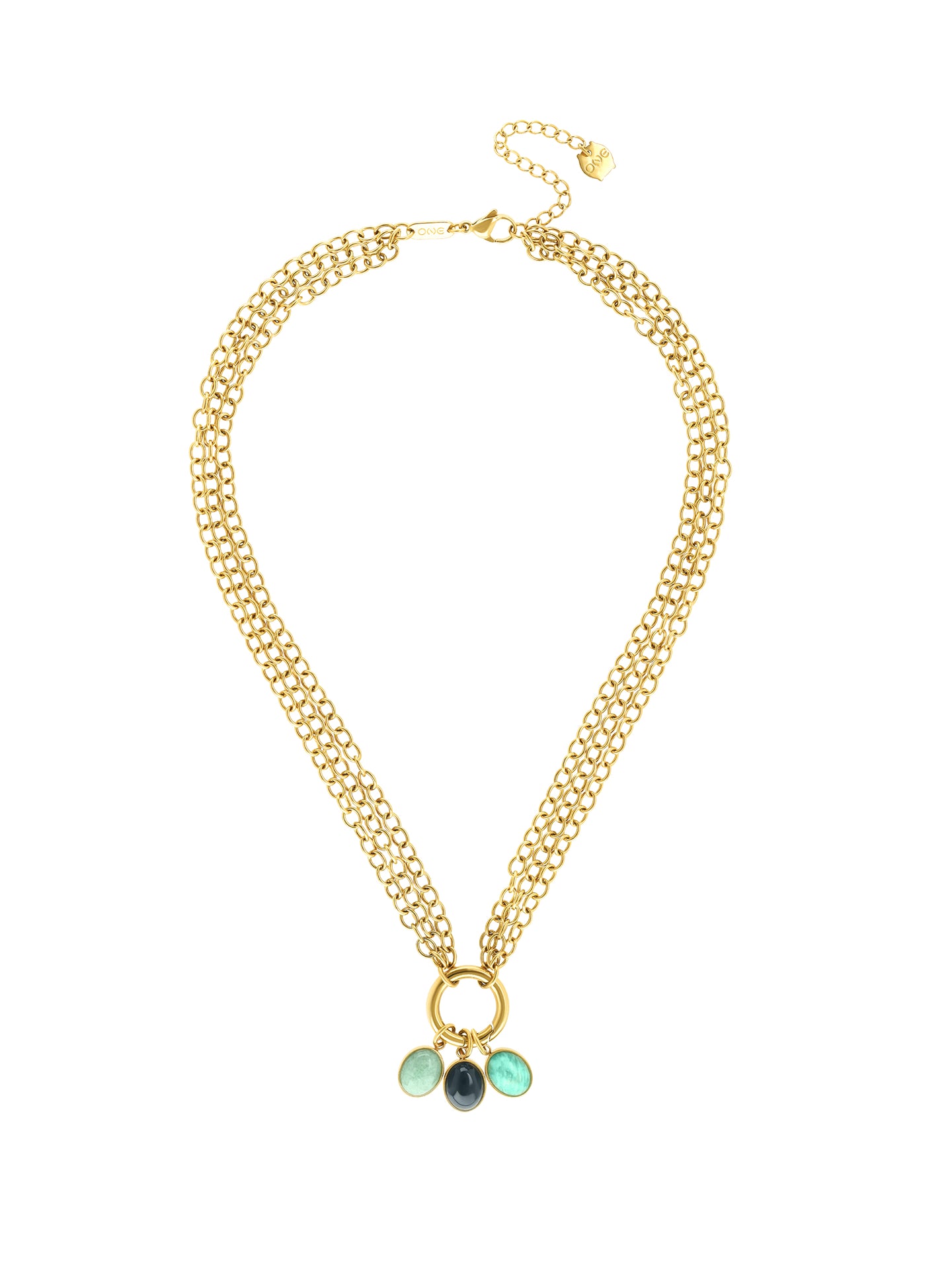 Ana Joalheiros - Colares Dourados - Colar Dourado One  Neckmess Ocean Golden OJNN96G 