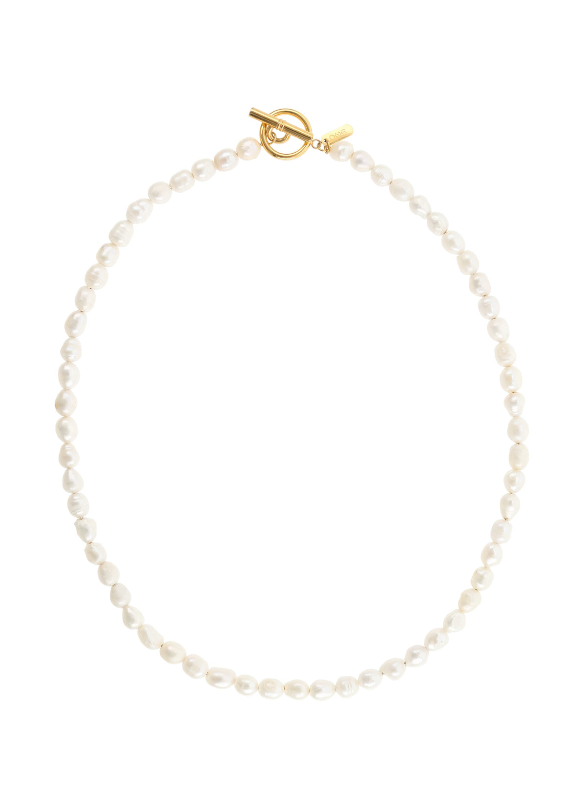Ana Joalheiros - Colares Femininos - Colar One  Neckmess Oceanic Pearl Golden OJNN49G 