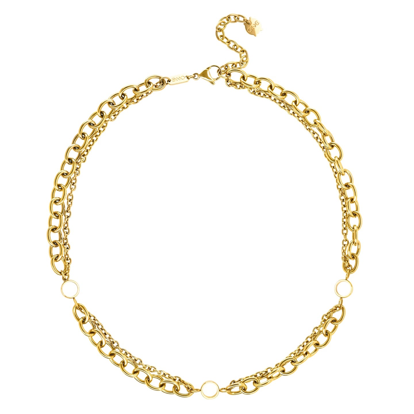 Ana Joalheiros - Colares Dourados - Colar Dourado One Neckmess Power Golden OJNN100G