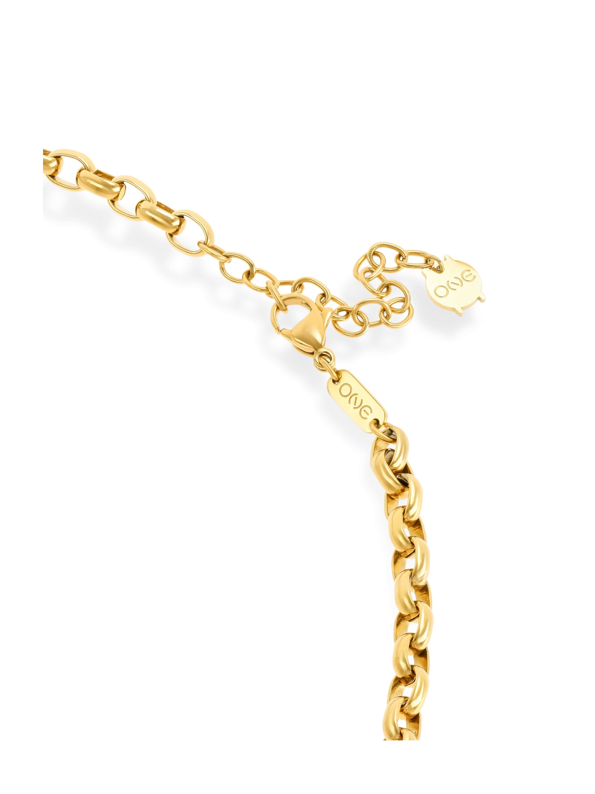 Ana Joalheiros - Colares Dourados - Colar Dourado One Rose Pearl Golden OJRN01D pescoço Fecho