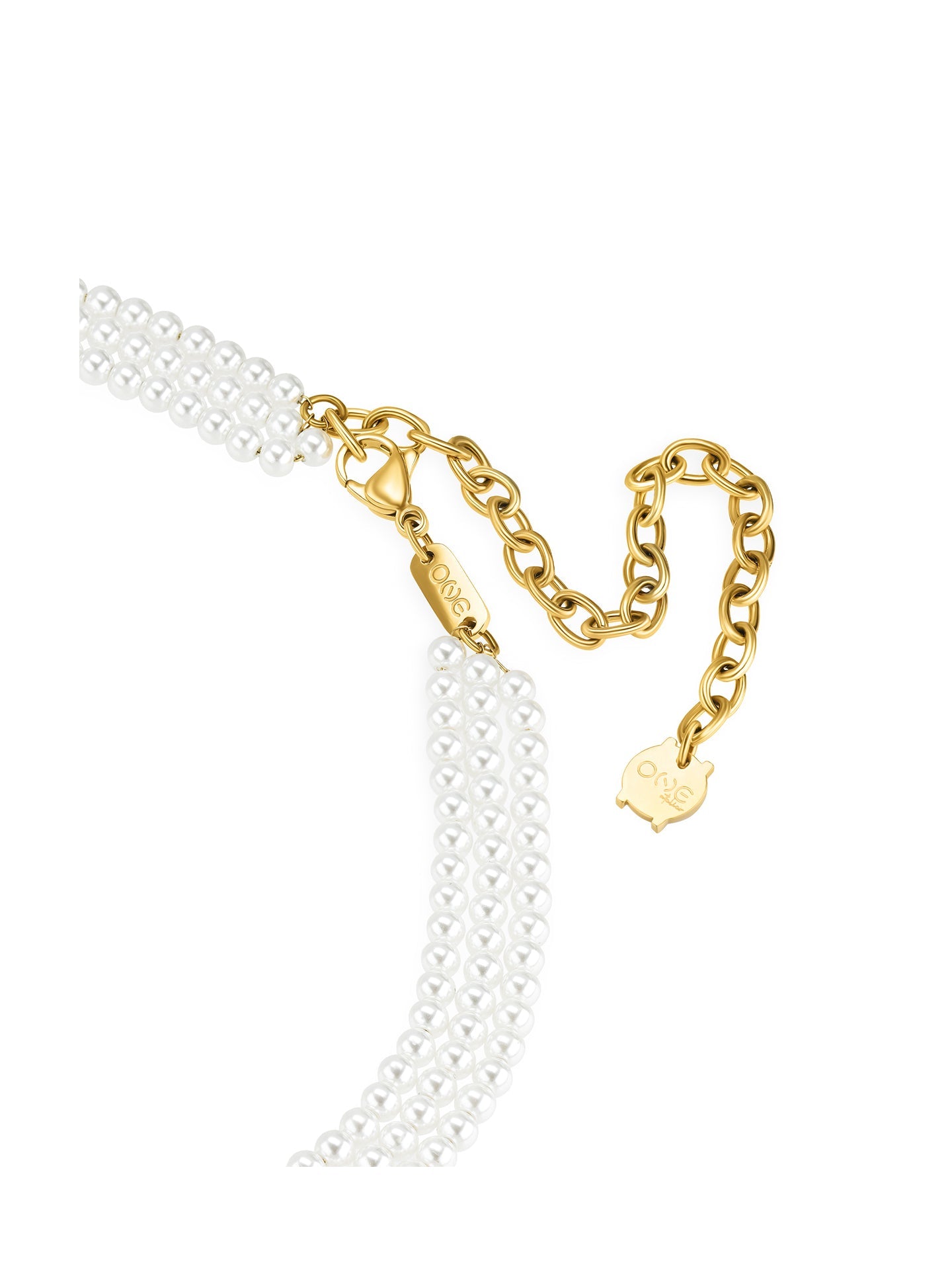 Ana Joalheiros - Colares Dourados - Colar Dourado One Senhora Margot Petal Gold OJATN07D Fecho 