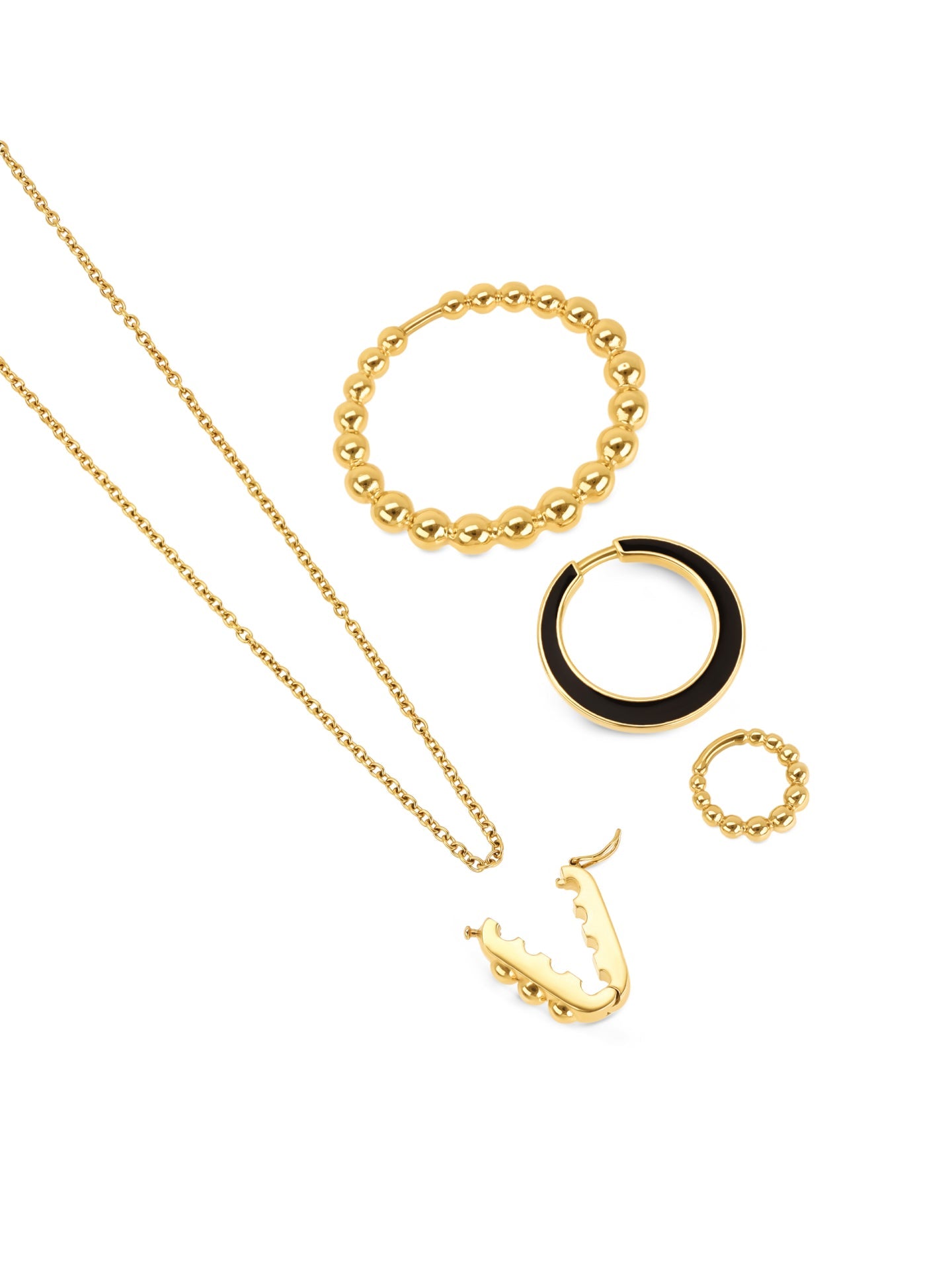 Ana Joalheiros - Colares Dourados - Colar Dourado One Senhora Mood Elegance OJSET13G conjunto