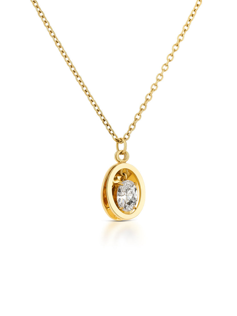 Ana Joalheiros - Colares Dourados - Colar Dourado One Set Colar & Brincos One Birthstone April OJSET24G04 branco