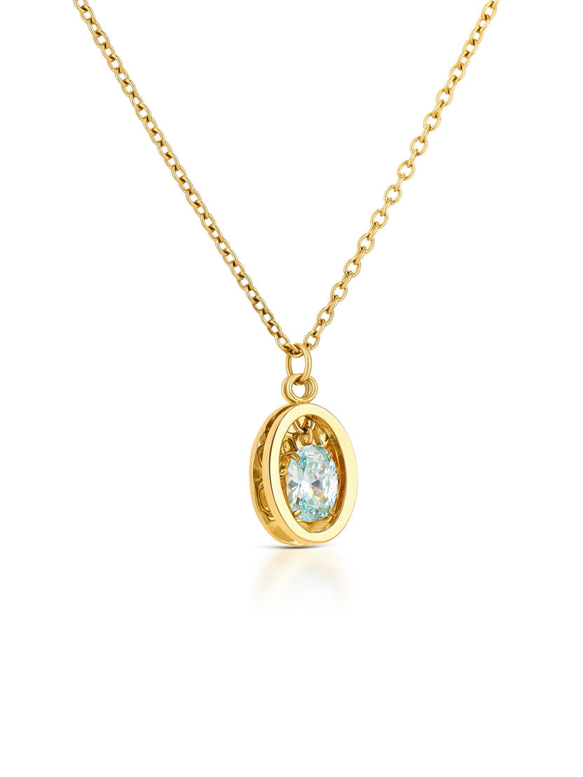 Ana Joalheiros - Colar Coração - Colar One Set Colar & Brincos One Birthstone March OJSET24G03