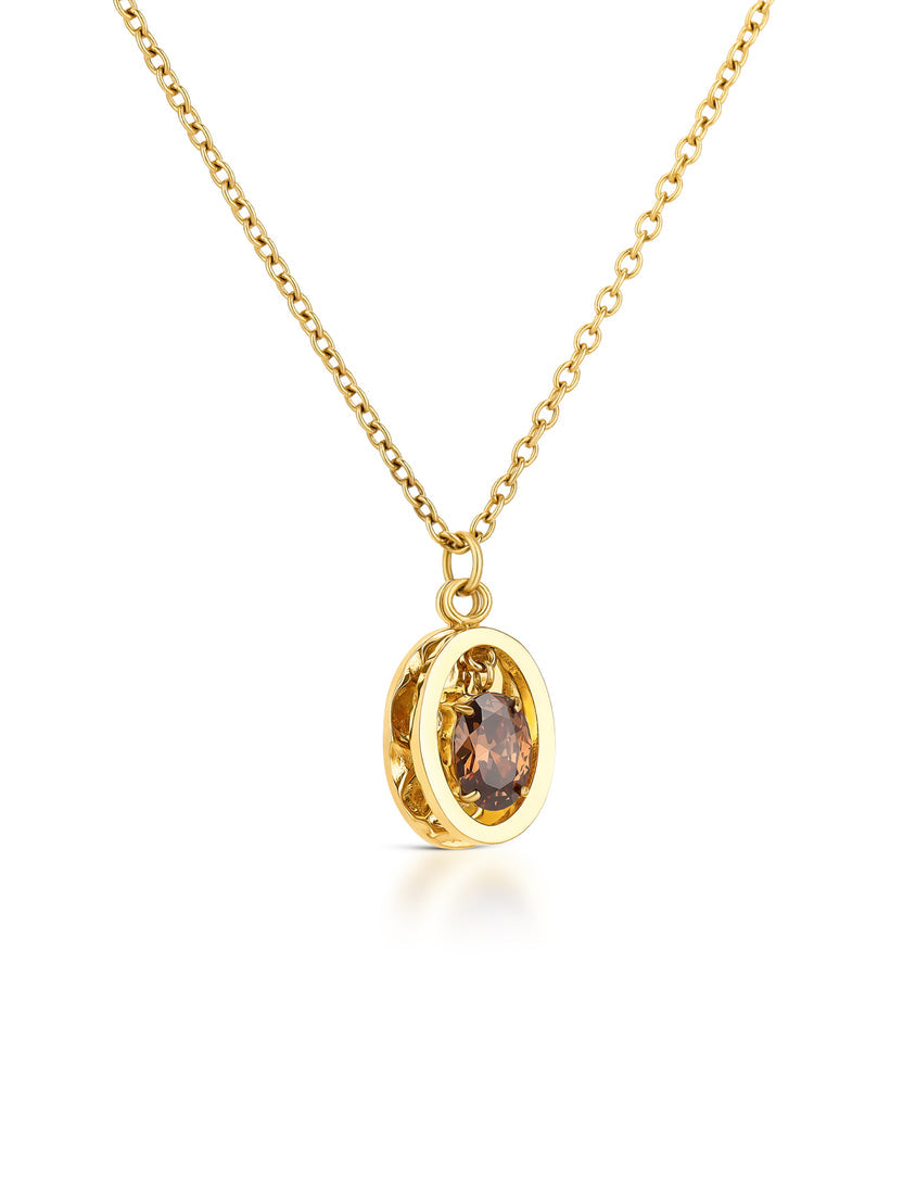 Ana Joalheiros - Colares Dourados - Colar Dourado One Set Colar & Brincos One Birthstone November OJSET24G11 