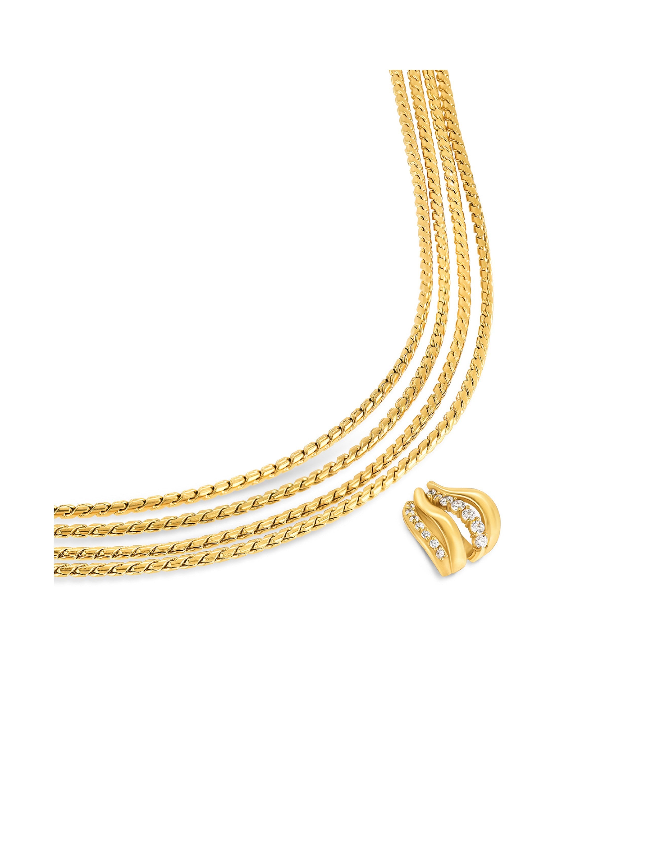 Ana Joalheiros - Colares Dourados - Colar Dourado One Set Colar & Brincos One Stella Gold OJSET15G 