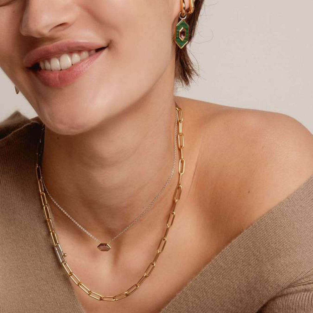 Ana Joalheiros - Colares Femininos - Colar Tisento 3947SY/48 conjunto