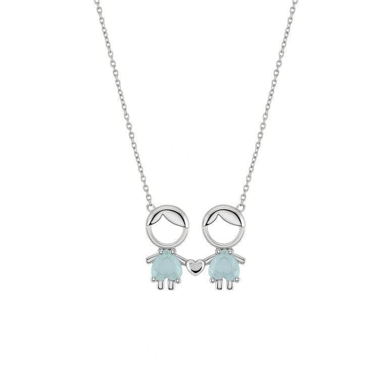 Ana Joalheiros - Colares em Prata - Colar de prata Unike Boy & Boy Aqua Blue