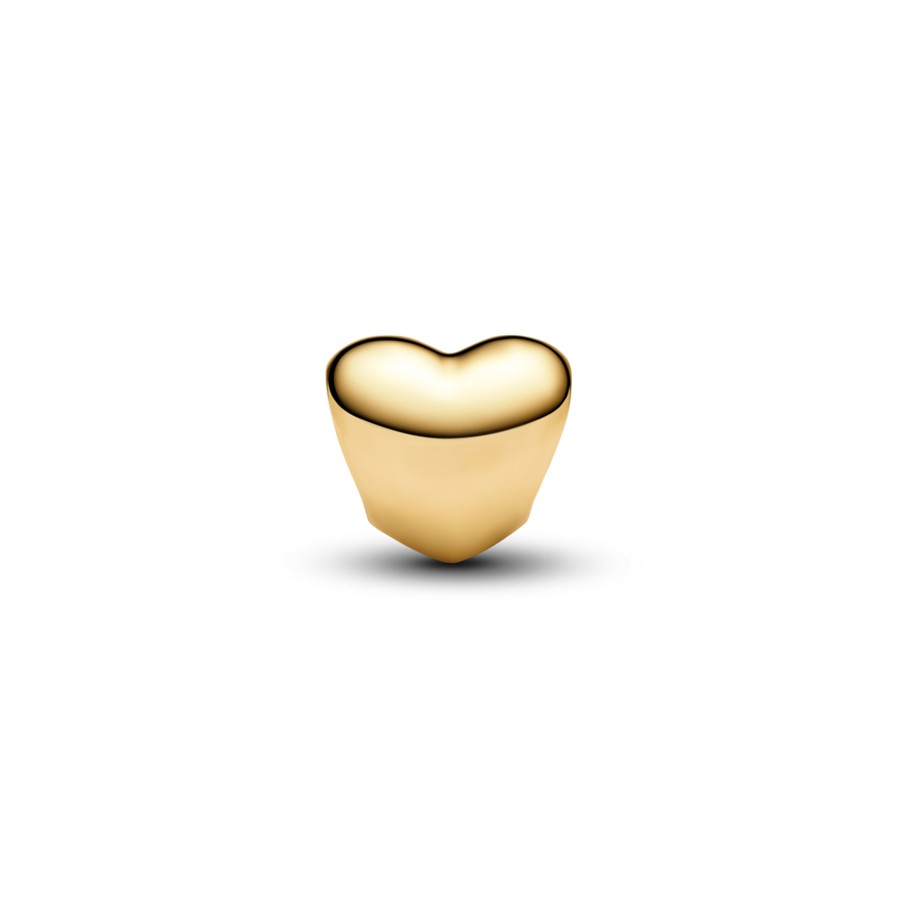 Ana Joalheiros - Contas Pandora - Pandora conta com coração dourado polido em formato mini