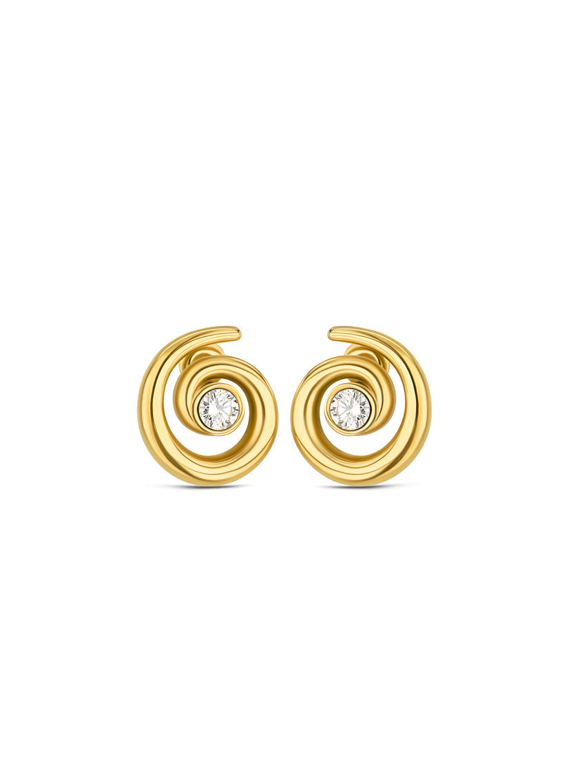 Brincos One Senhora Chess Spiral Gold