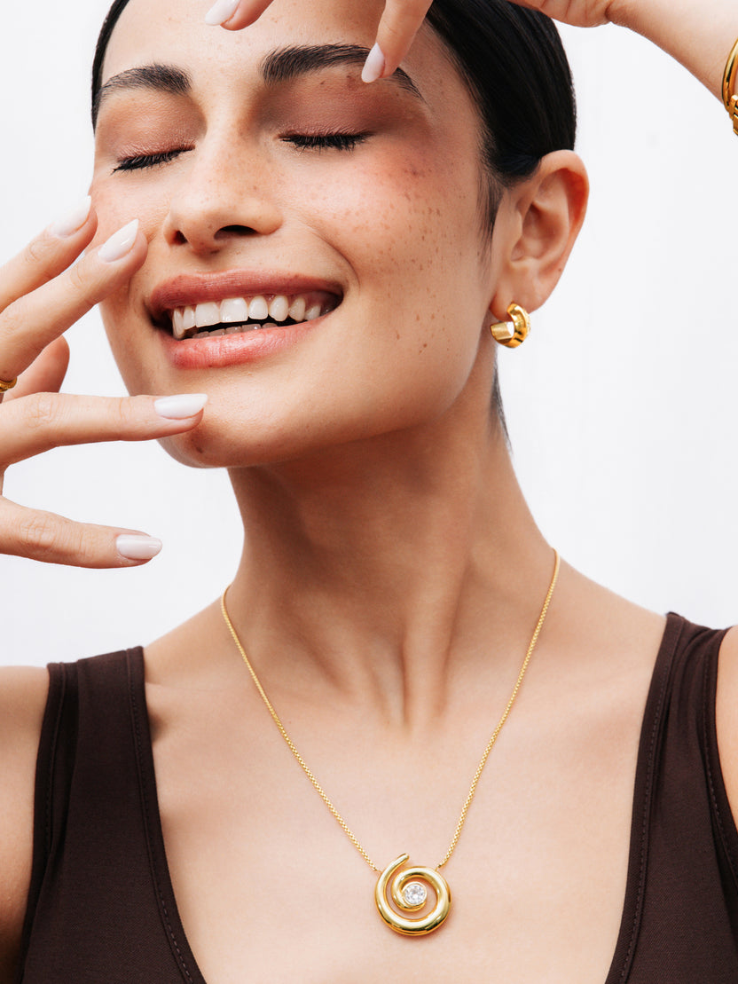 Colar One Senhora Chess Spiral Gold