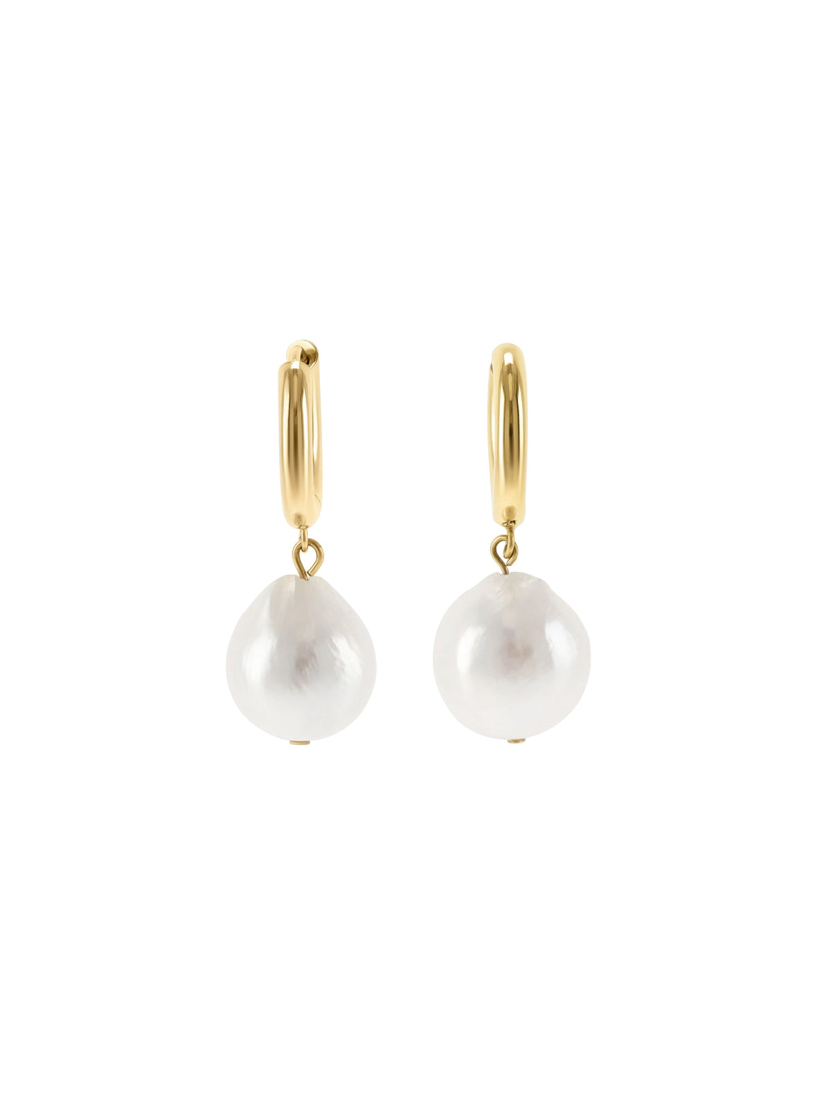 Brincos One Senhora Pearly Hoops Gold