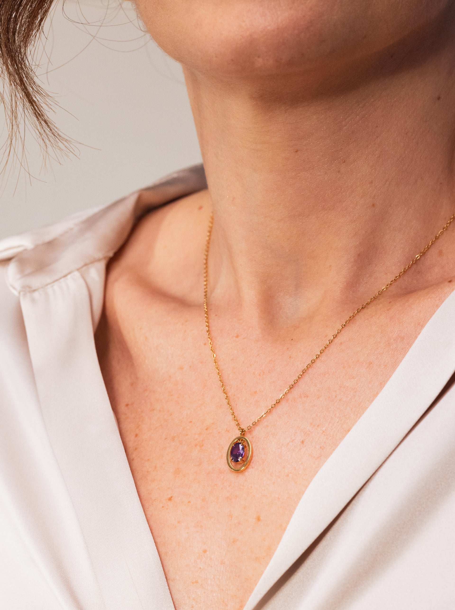 Colar One Birthstone Fevereiro - Sabedoria