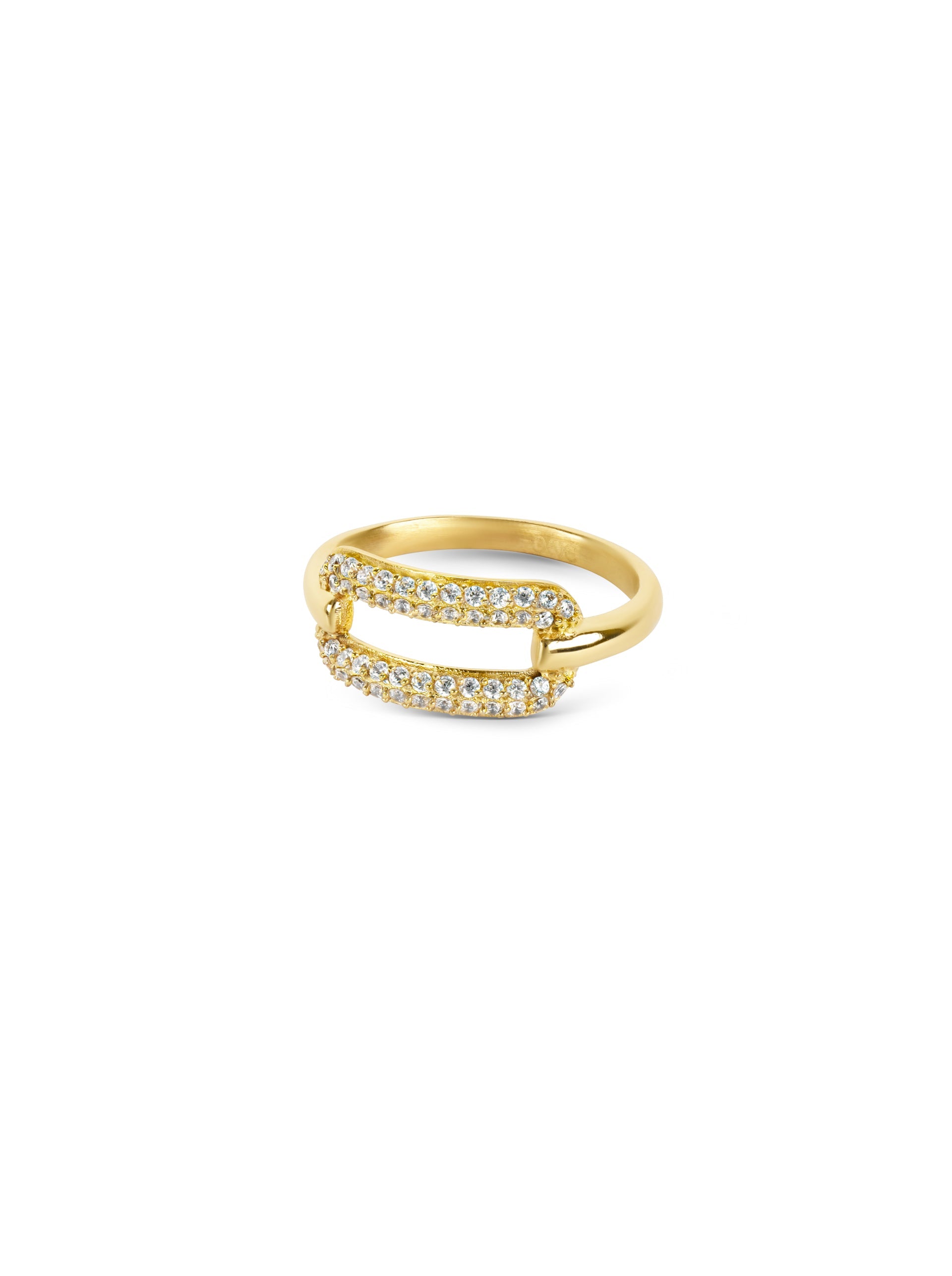 Anel One Reflexions Square Golden 7