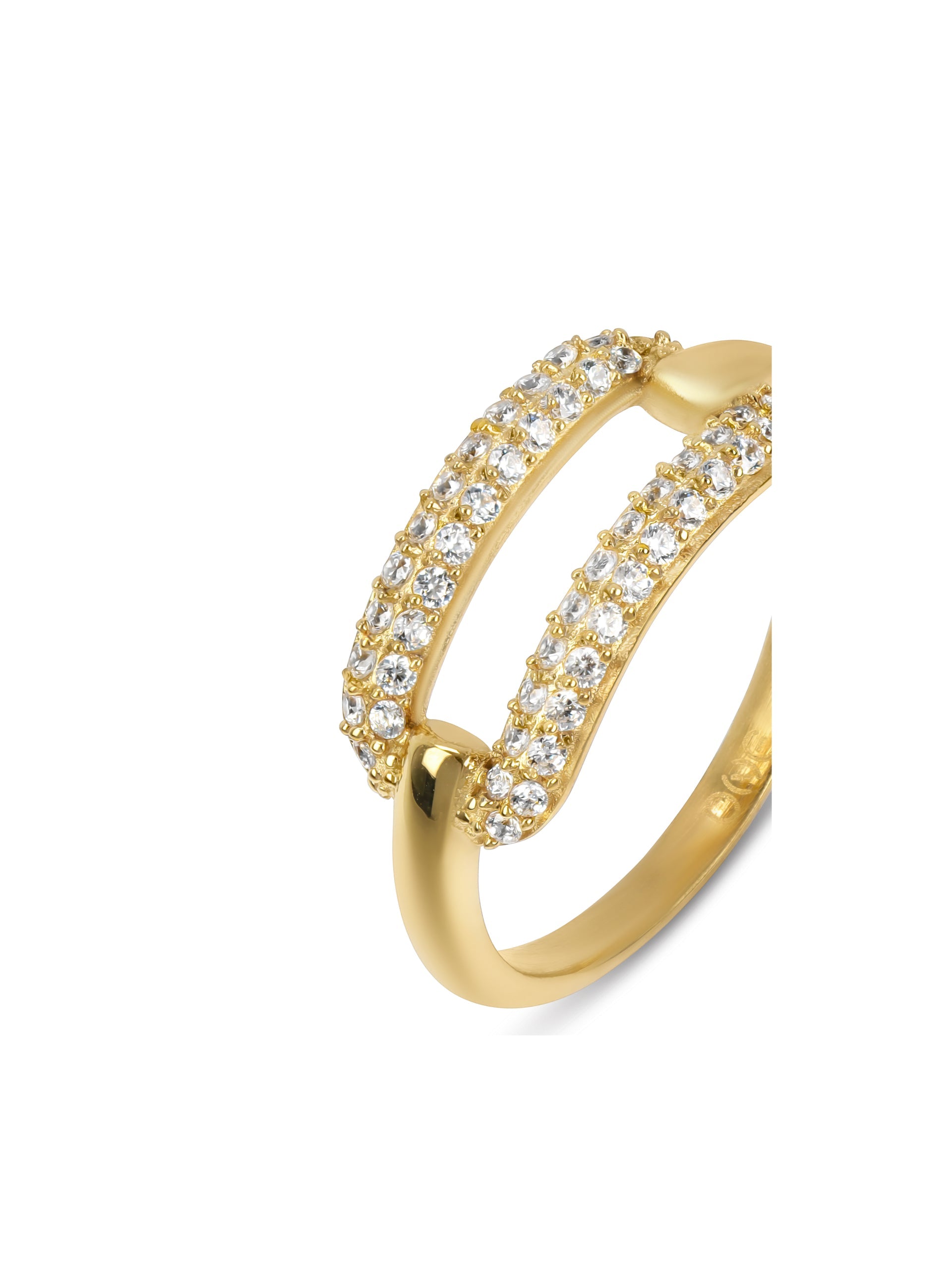 Anel One Reflexions Square Golden 7