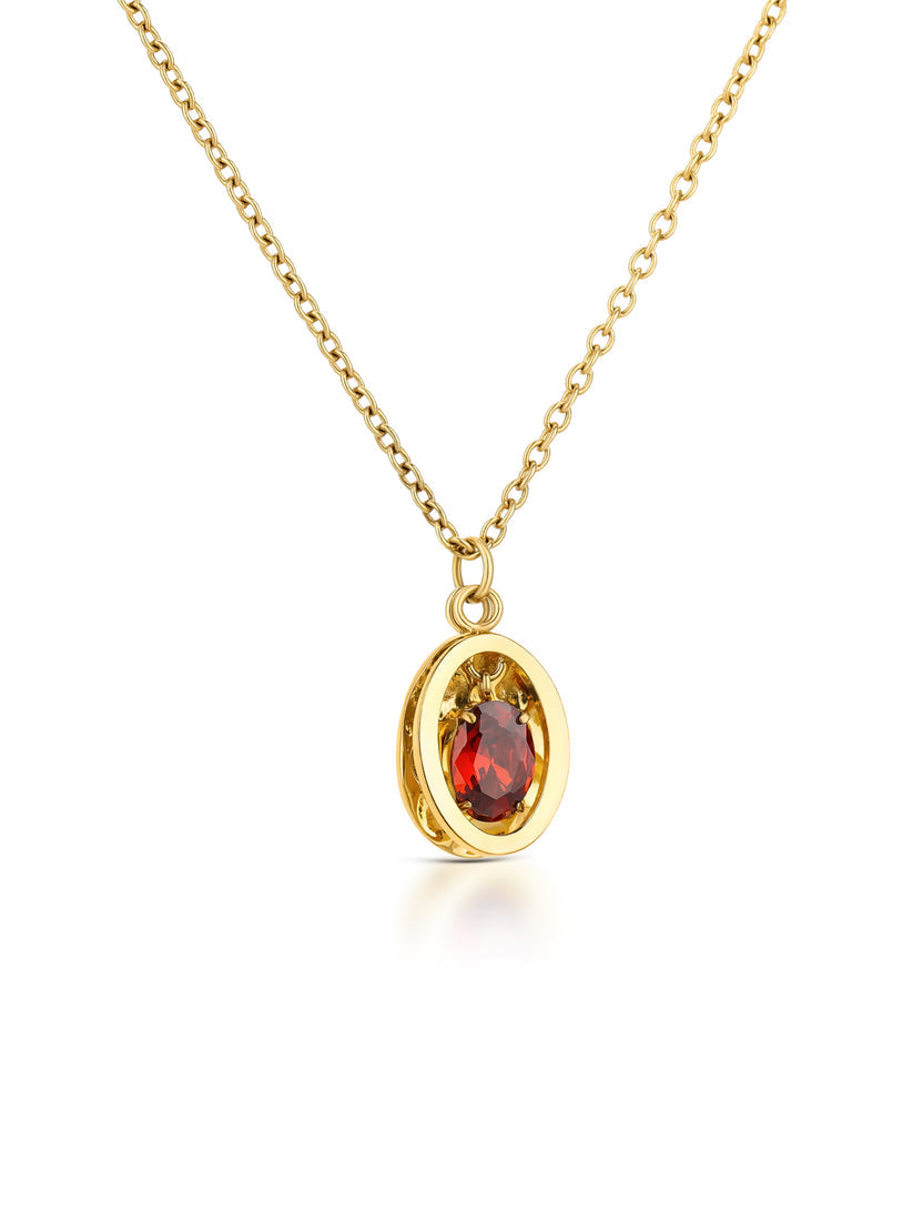 Set Colar & Brincos One Birthstone January