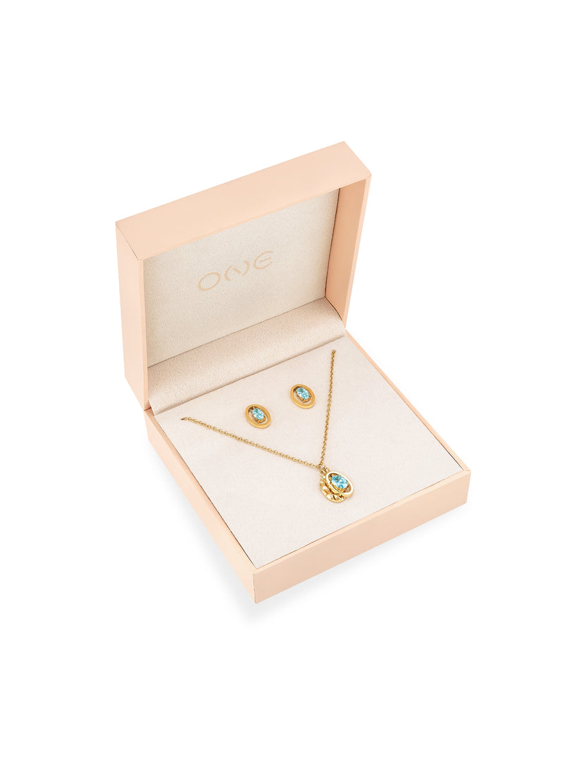 Set Colar & Brincos One Birthstone December