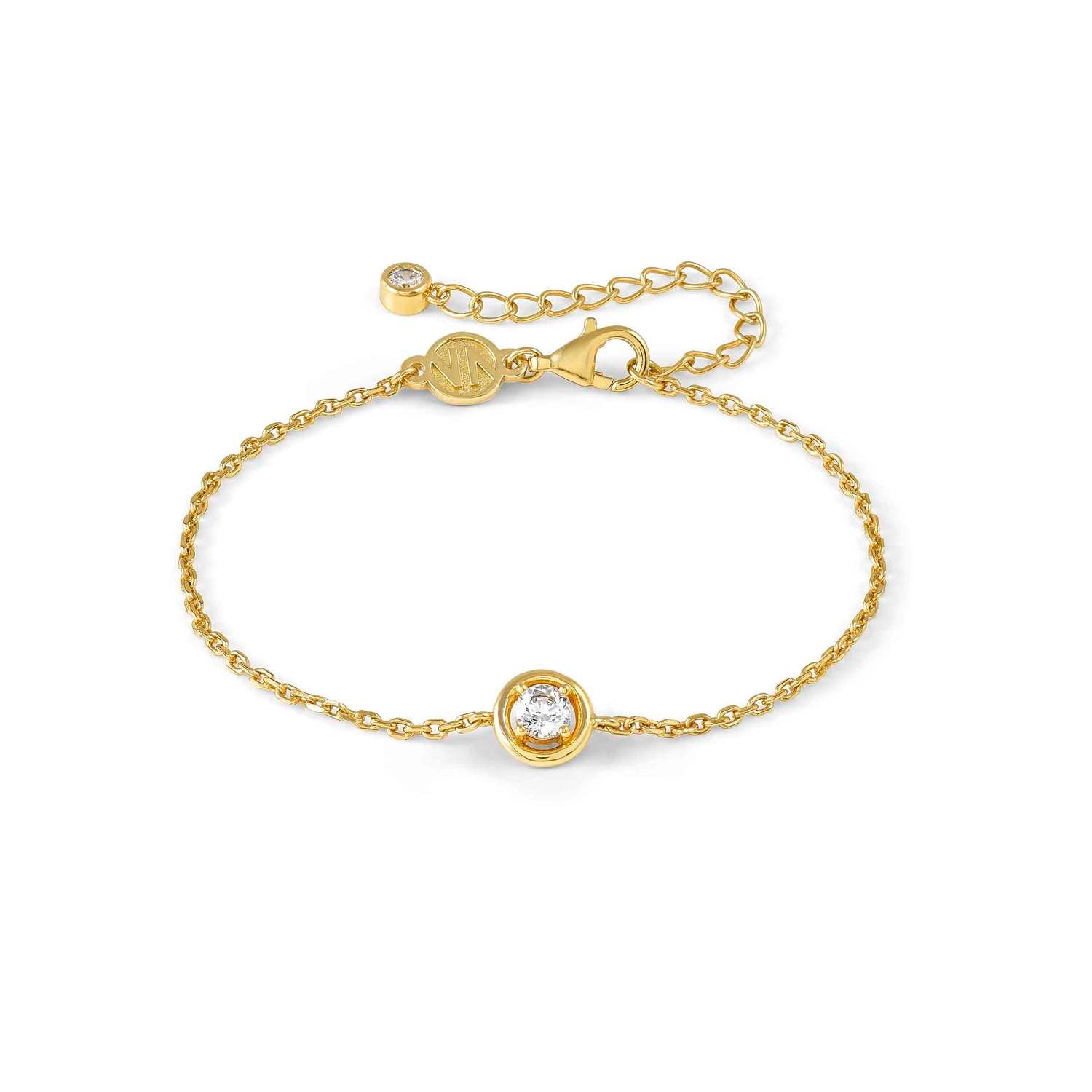 Ana Joalheiros - Pulseiras douradas - Pulseira Nomination em prata dourada Cosmiclove