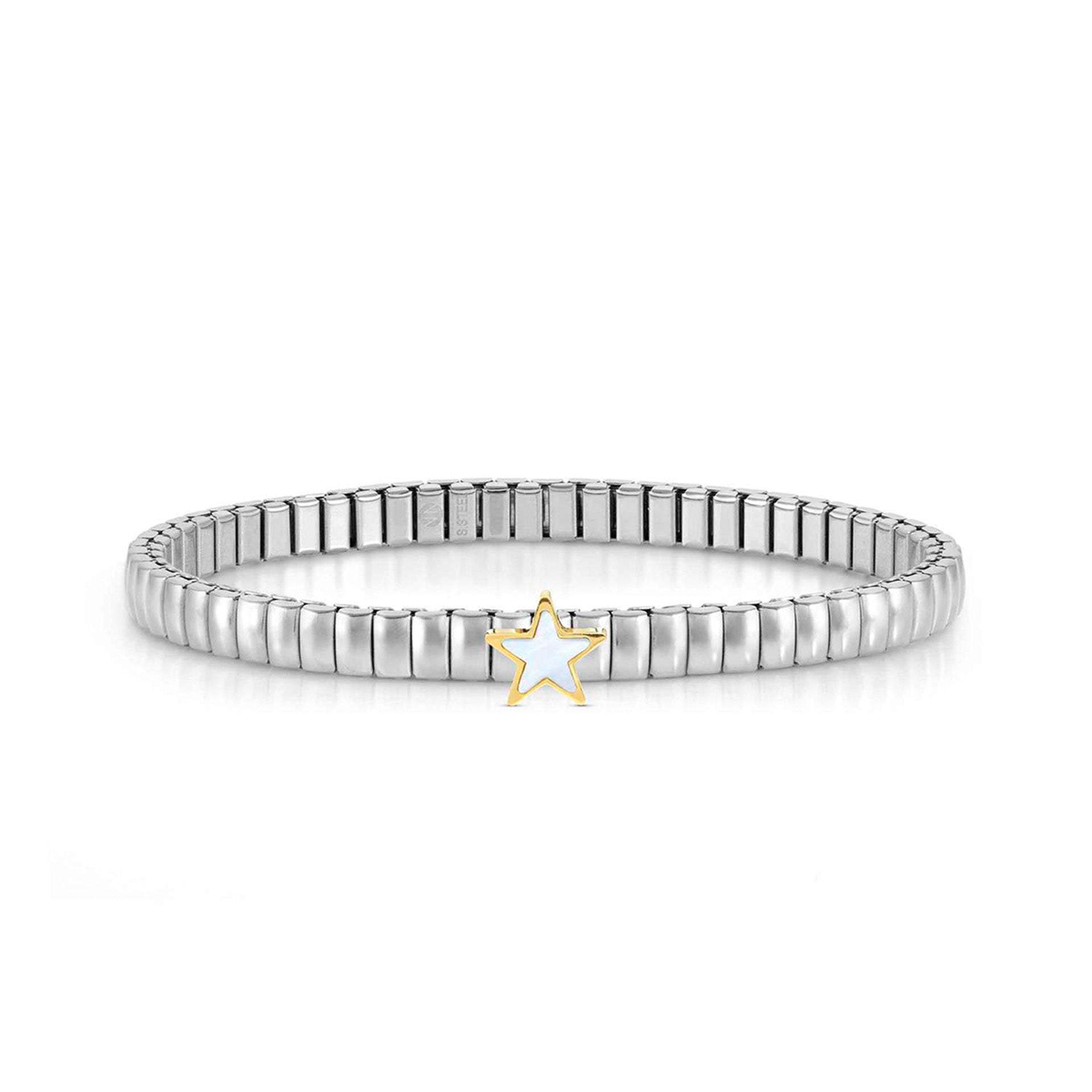 Ana Joalheiros - Nomination pulseiras - Pulseira aço inoxidavel e madreperola com estrela Nomination Life