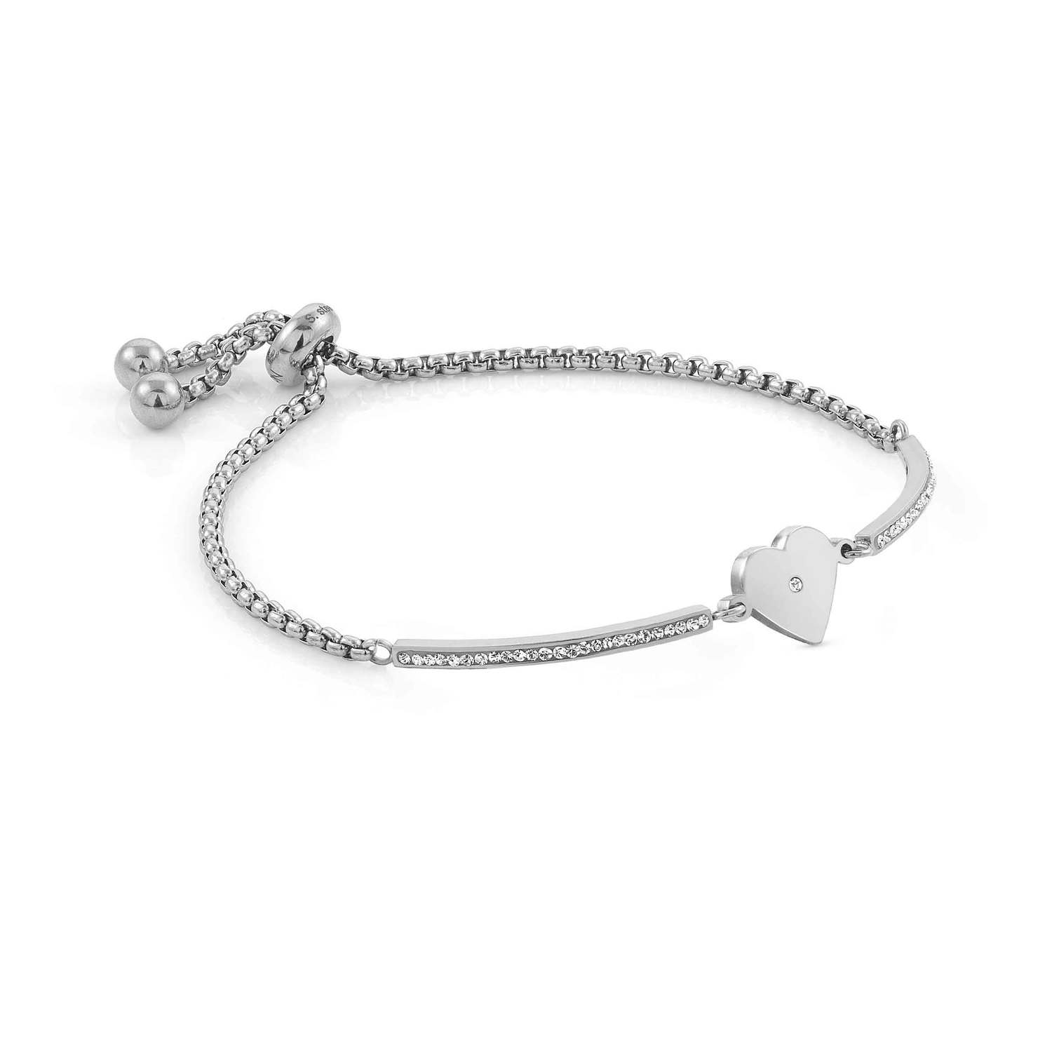 Ana Joalheiros - Nomination pulseiras - Pulseira aço inoxidavel com coração Milleluci