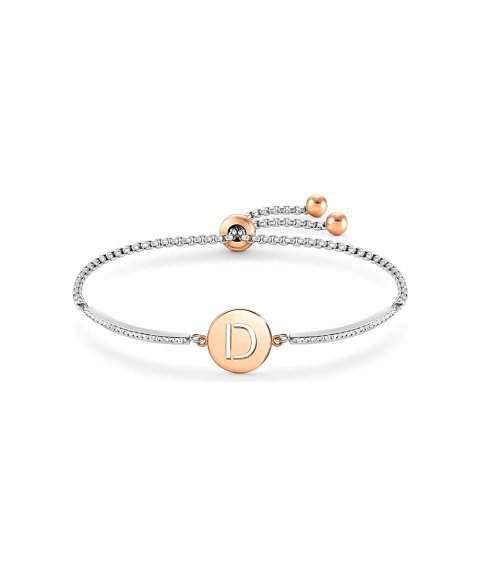 Ana Joalheiros - Pulseiras com iniciais - Pulseira Nonimation em aço inox com letra D Milleluci
