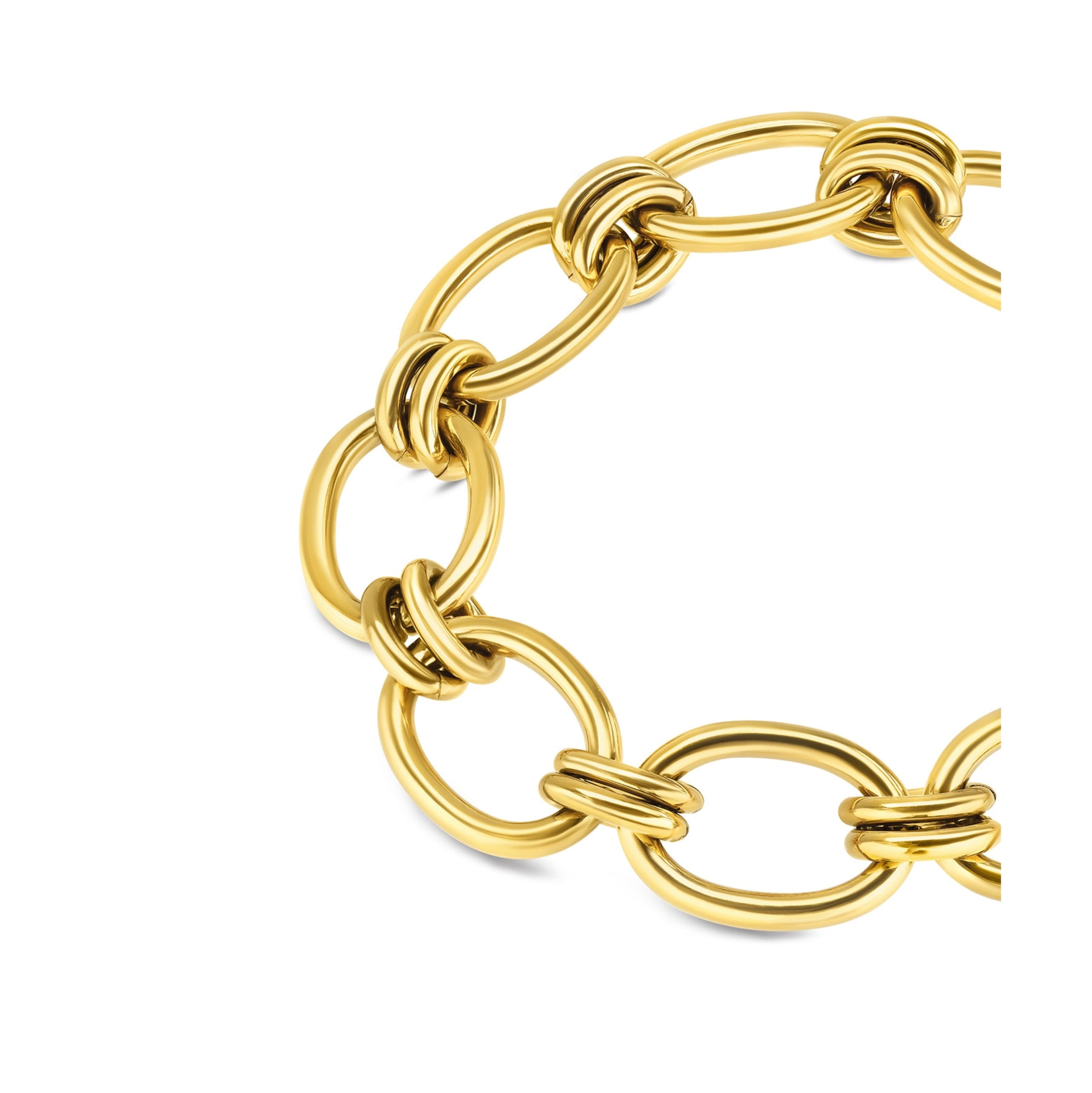 Ana Joalheiros - Pulseiras Douradas - Pulseira One Connection Golden OJBA45G Detalhe pulso