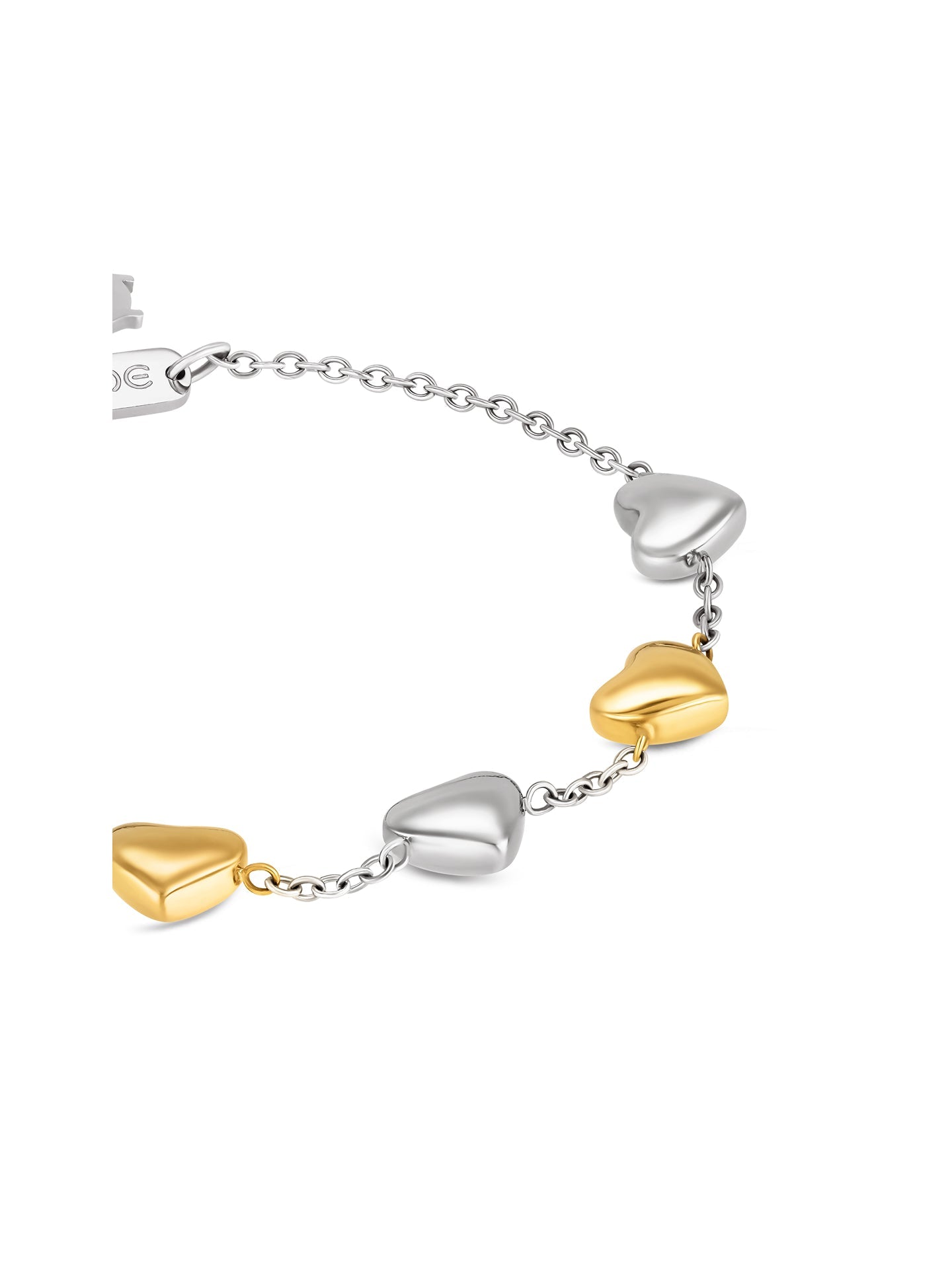 Ana Joalheiros - Pulseiras One - Pulseira One Crazy Heart Embrace Bicolor OJCHB03T