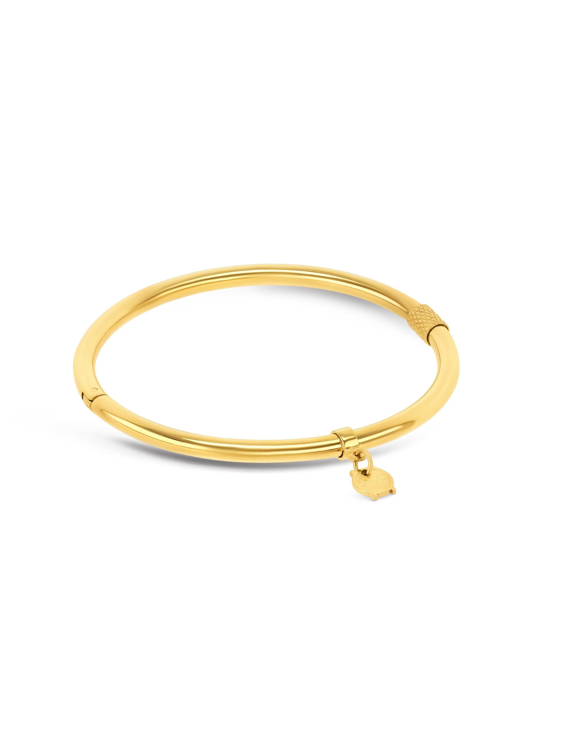 Ana Joalheiros - Pulseiras Douradas - Pulseira One Energy Master Oval Golden OJEBM01G-M 