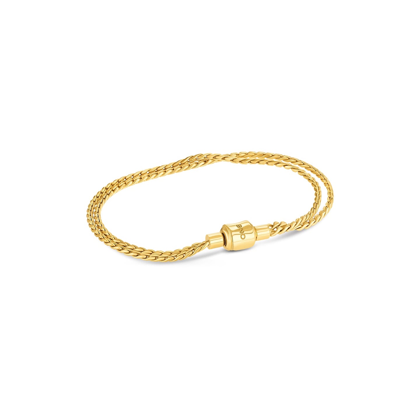 Ana Joalheiros - Pulseiras Douradas - Pulseira One  Energy Master Soft Twisted Duo Gold OJBMS0102G