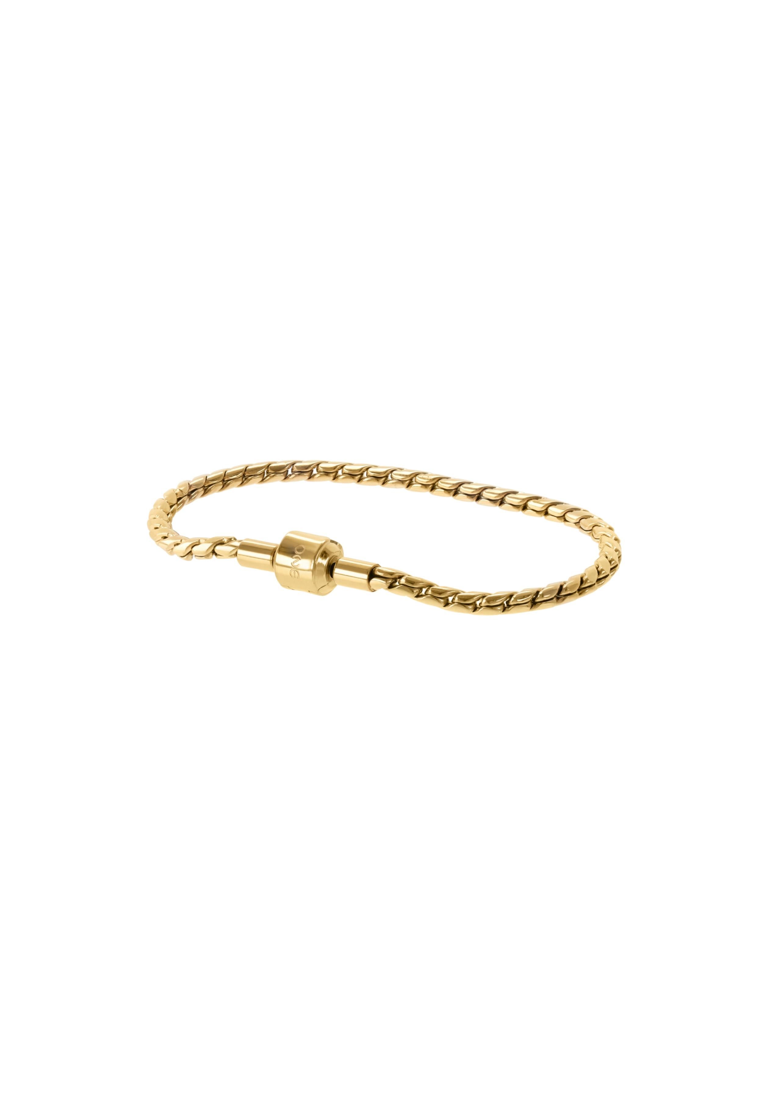 Ana Joalheiros - Pulseiras Douradas - Pulseira One Energy Master Twisted Golden 123456 SIMBOLO