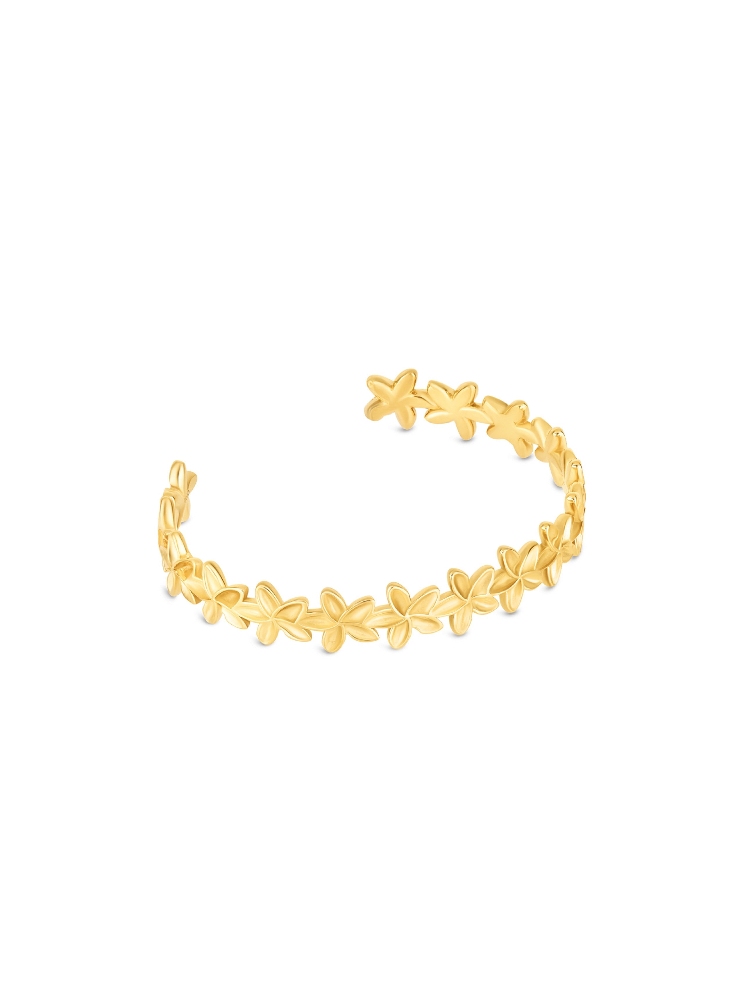 Ana Joalheiros - Pulseiras One - Pulseira One  Fleur Crystal Golden OJPFB01G Flor
