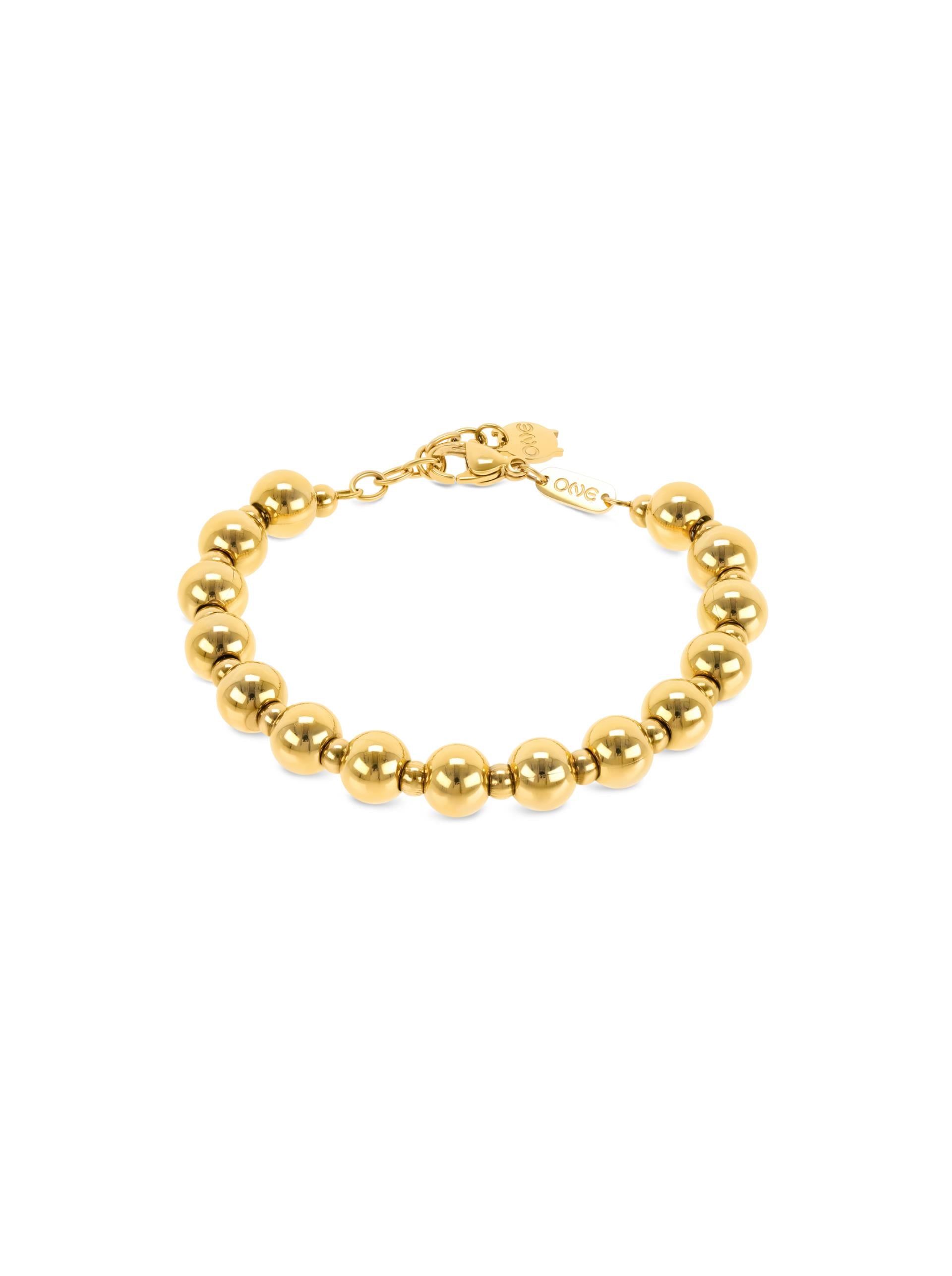 Ana Joalheiros - Pulseiras Douradas - Pulseira One  Infinity Beads Golden OJIDB01G 
