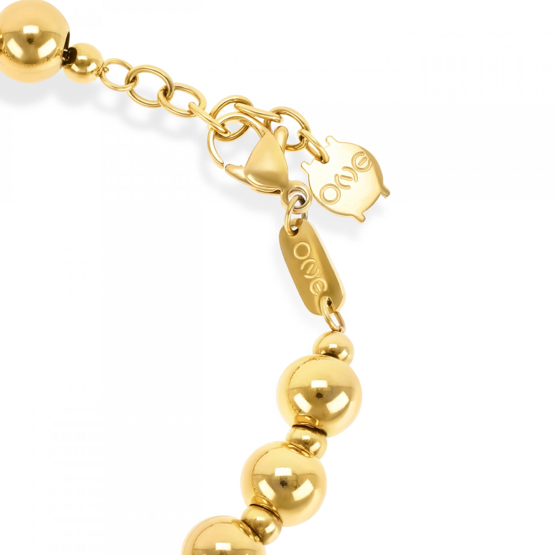 Ana Joalheiros - Pulseiras Douradas - Pulseira One  Infinity Beads Golden OJIDB01G