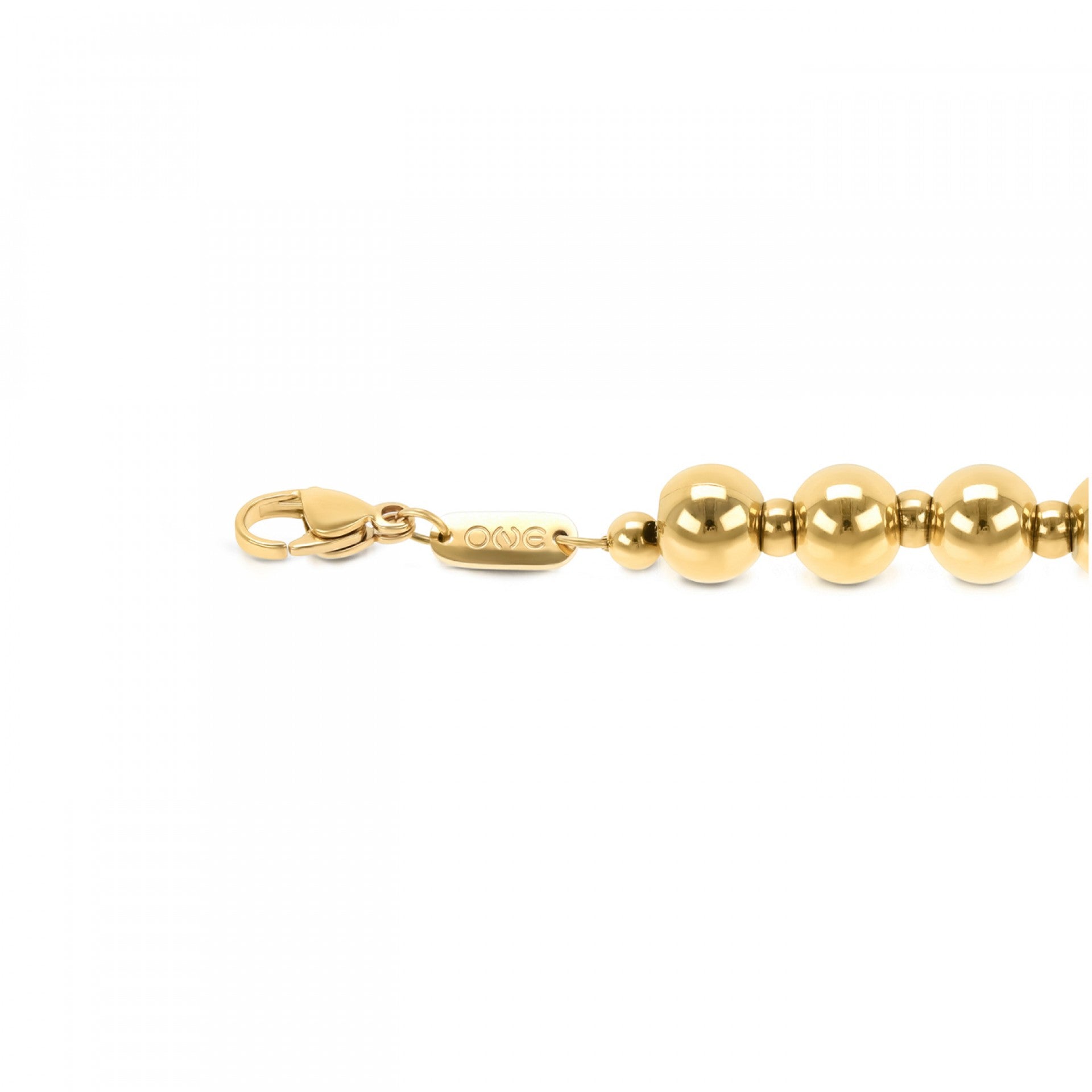 Ana Joalheiros - Pulseiras Douradas - Pulseira One  Infinity Beads Golden OJIDB01G 