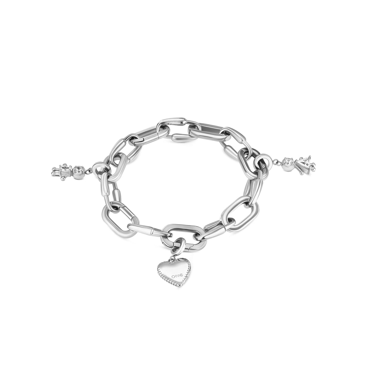 Ana Joalheiros - Pulseiras One - Pulseira One  Master Links Silver L OJBMSL02S-L Coração