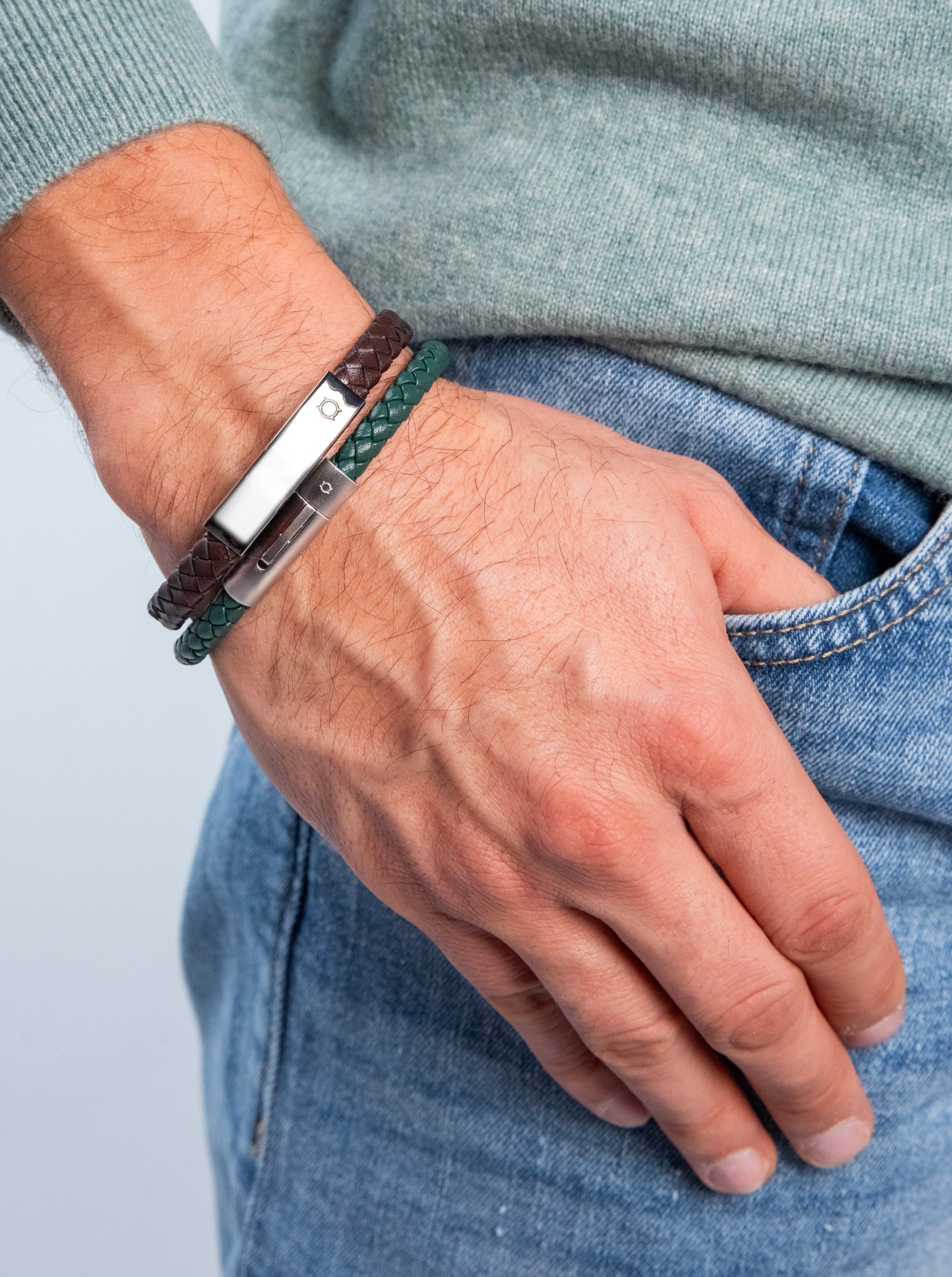 Ana Joalheiros - Pulseiras One - Pulseira One Men Maven Brown S OAMB4101LC-S pulso
