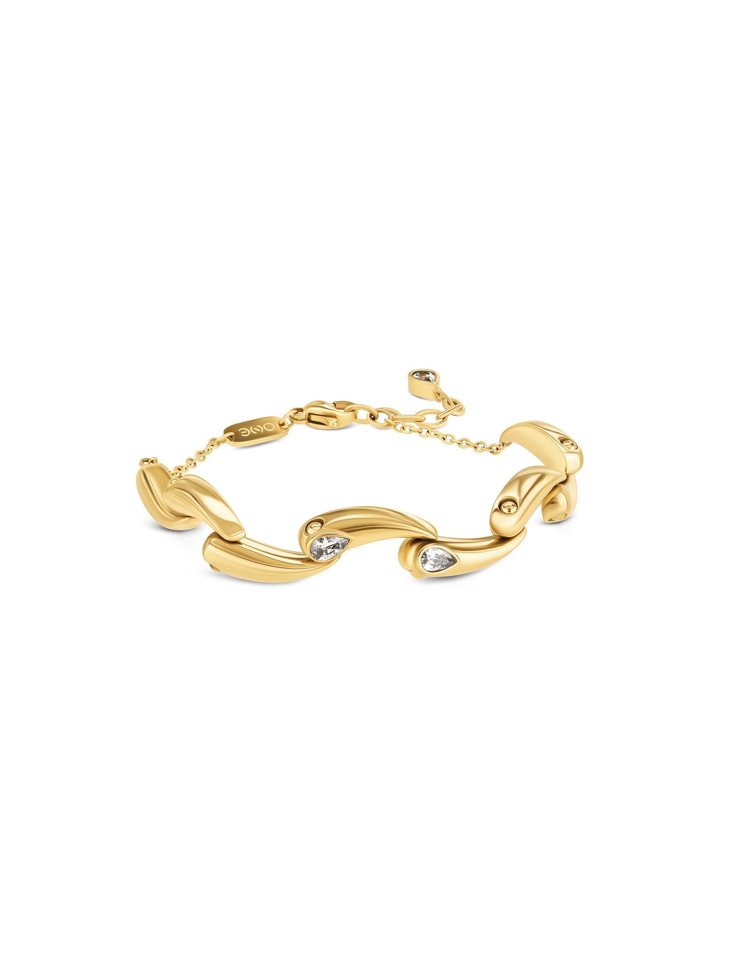 Ana Joalheiros - Pulseiras Douradas - Pulseira One One Prime Golden OJBA60G Gota