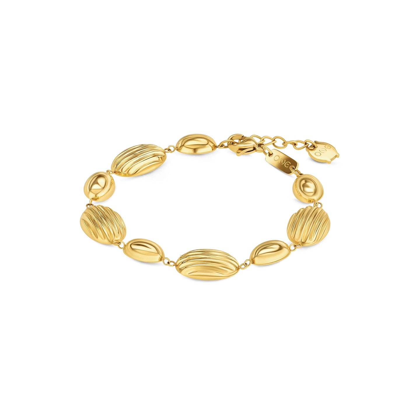 Ana Joalheiros - Pulseiras Douradas - Pulseira One Plissé Golden OJPLB01G 