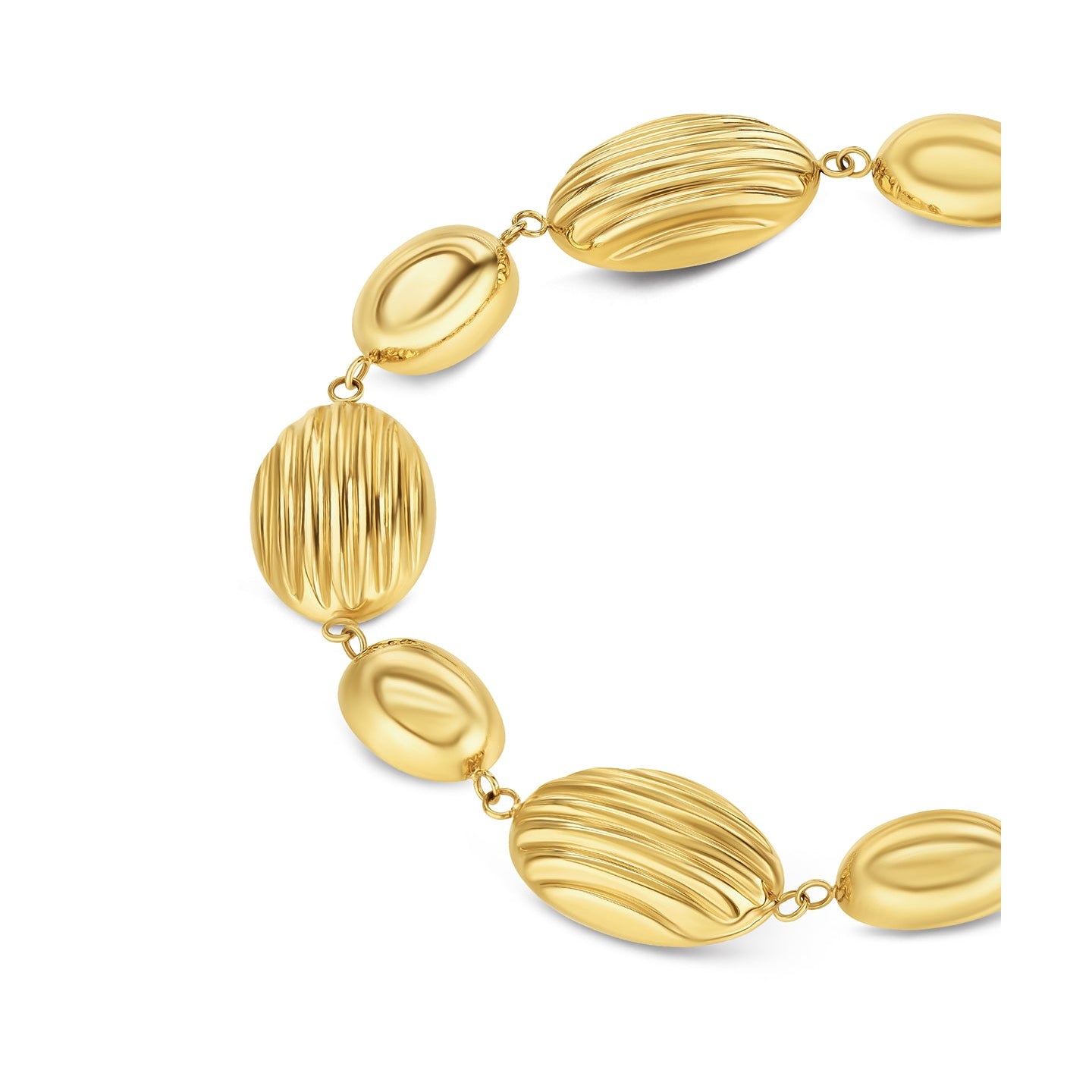 Ana Joalheiros - Pulseiras One - Pulseira One Plissé Golden OJPLB01G 