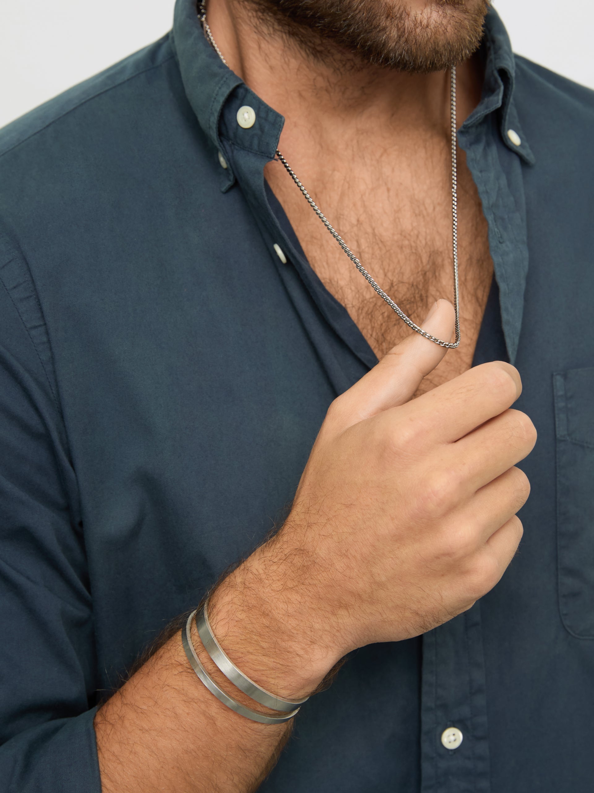 Ana Joalheiros - Pulseiras Douradas - Pulseira One Pulse Fine Silver OAMB4211SS  conjunto