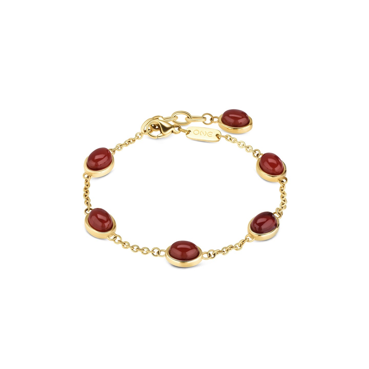 Ana Joalheiros - Pulseiras One - Pulseira One Salina Oval Warm Red OJBA54G 