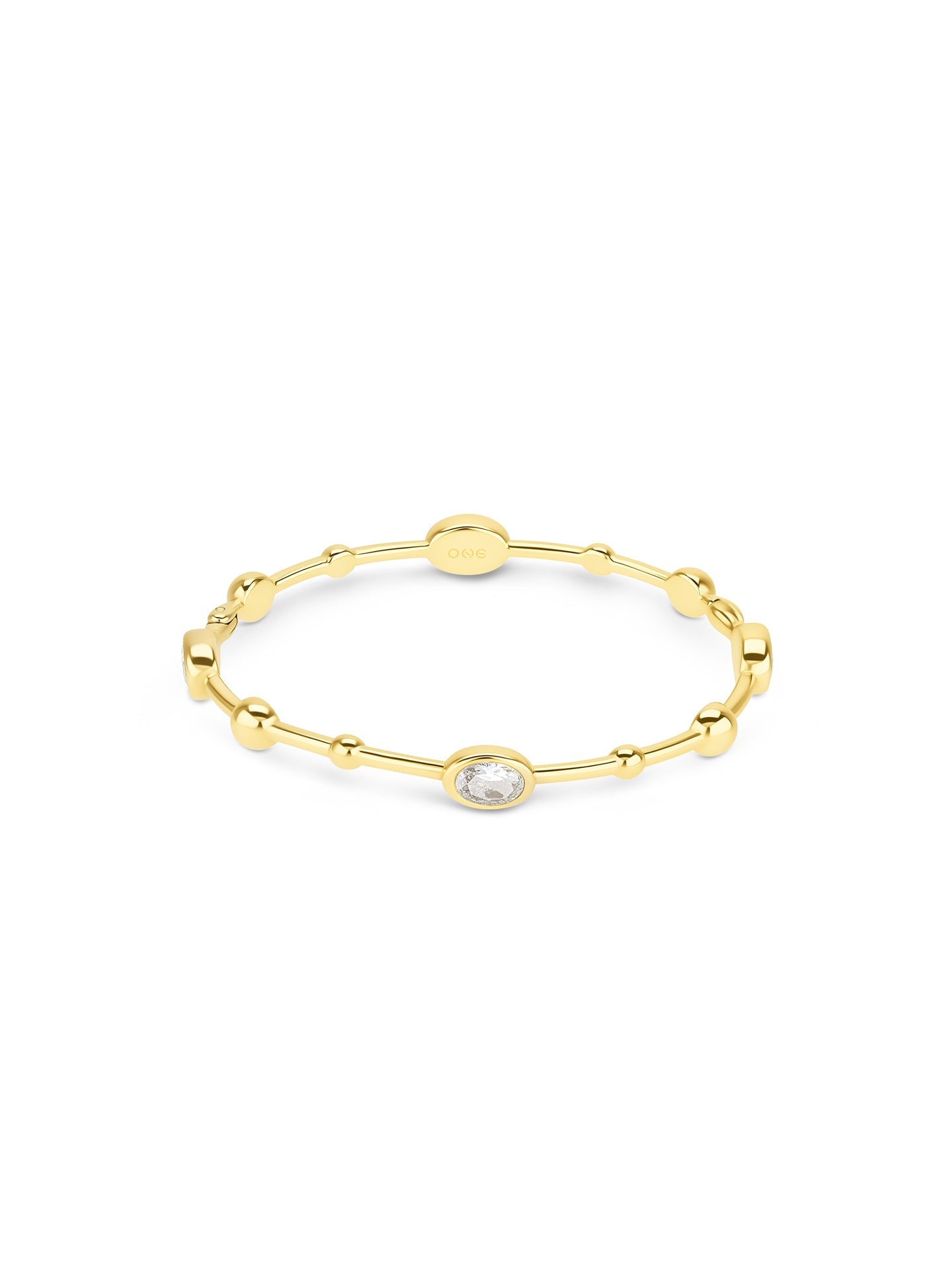 Ana Joalheiros - Pulseiras Douradas - Pulseira One Senhora Elena Crystal Gold OJATB03D 