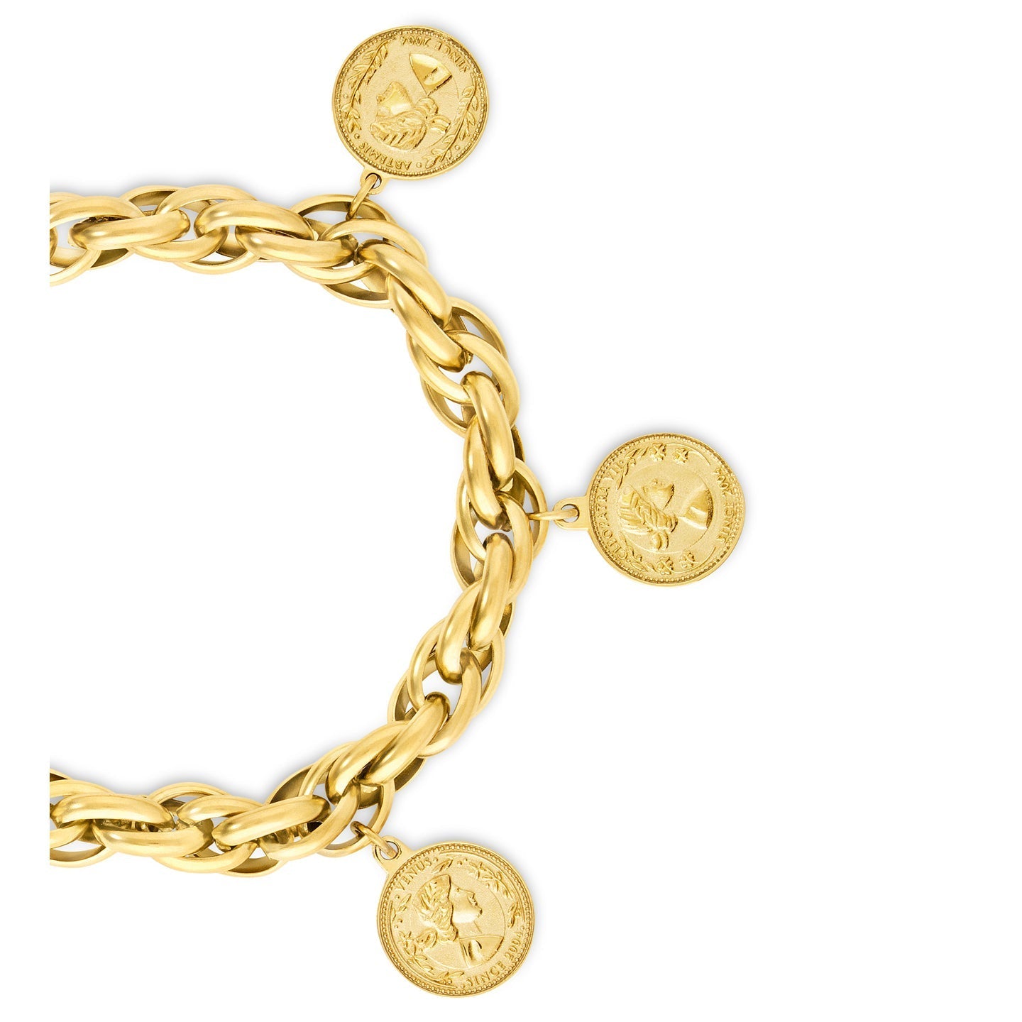 Ana Joalheiros - Pulseiras Douradas - Pulseira One Senhora Fortune Gold OJBA65G Moedas